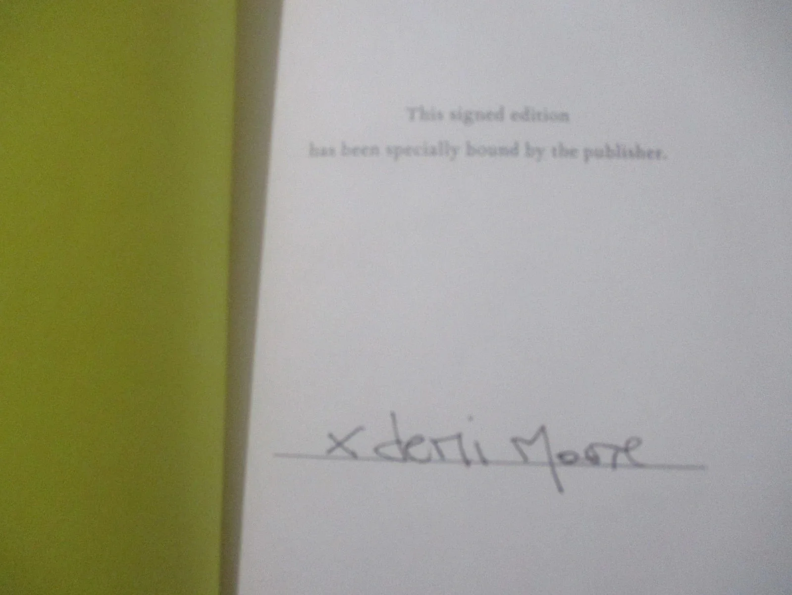 DEMI MOORE — DEMI MOORE AUTHENTIC SIGNED/AUTOGRAPHED INSIDE OUT BOOK, image 4