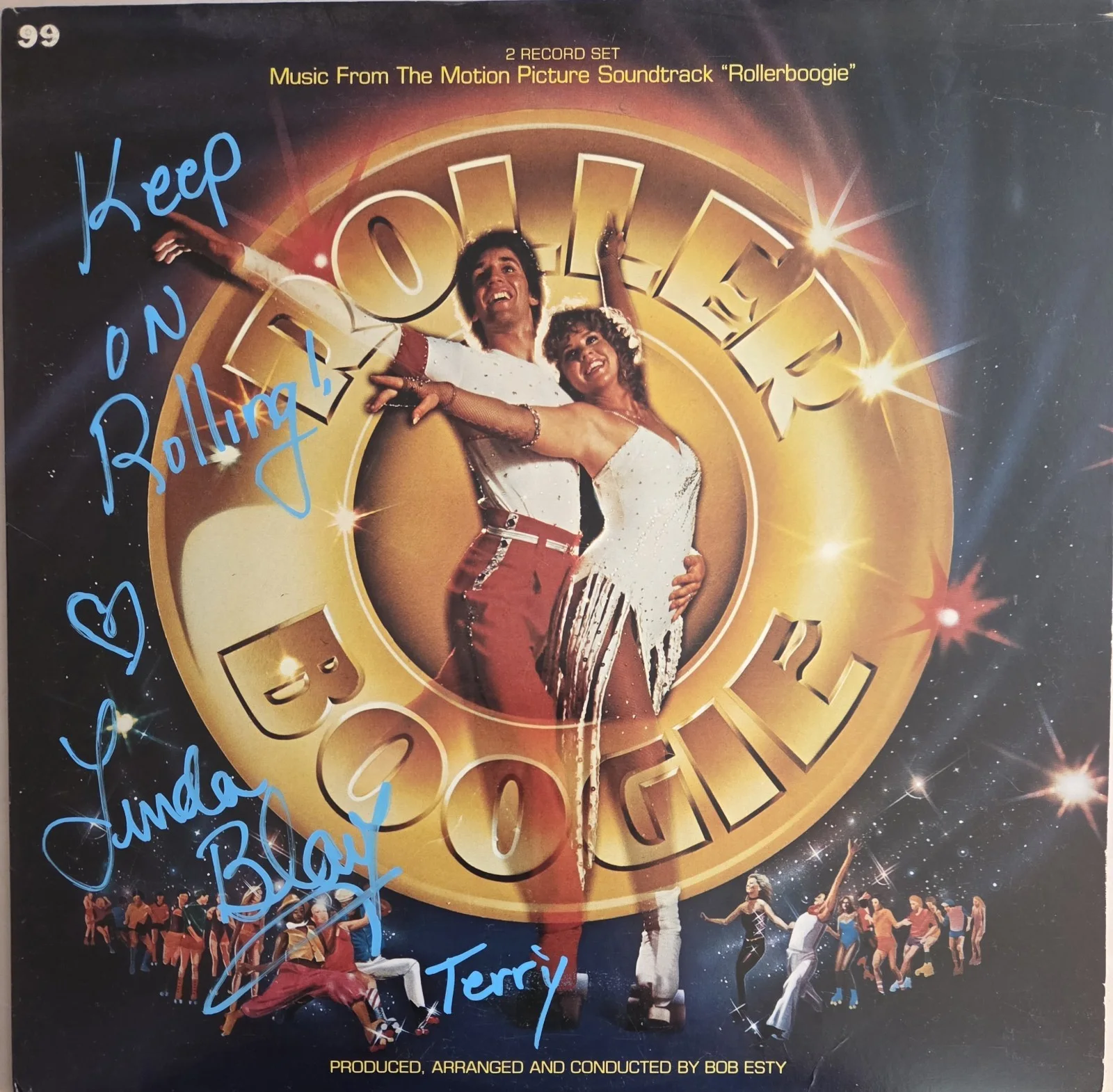 linda blair — Roller Boogie Vinyl LP autographed By Linda Blair Signed Soundtrack JSA COA