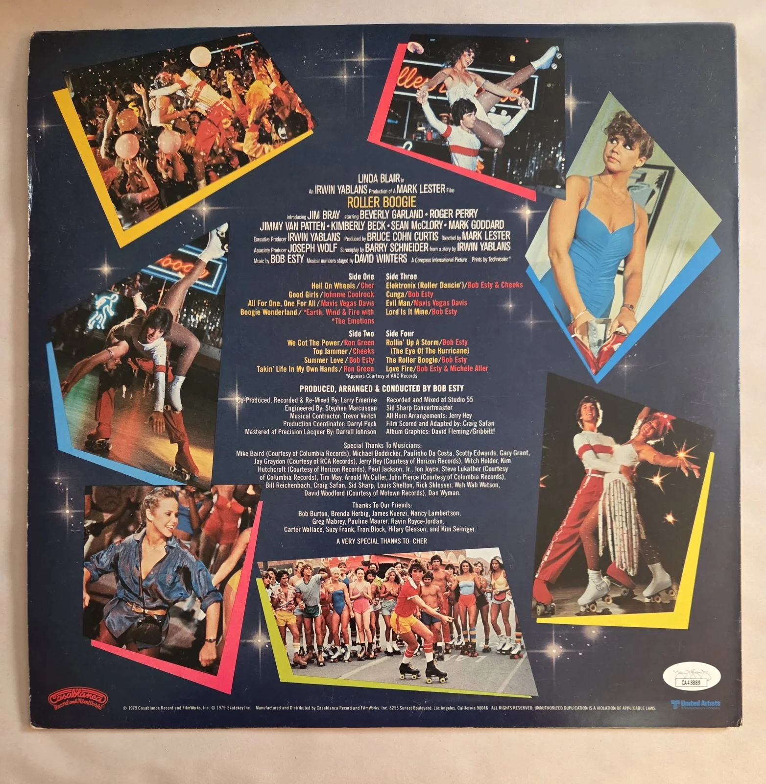 linda blair — Roller Boogie Vinyl LP autographed By Linda Blair Signed Soundtrack JSA COA, изображение 5