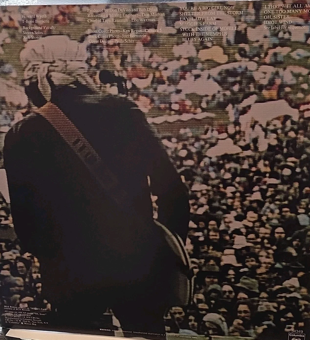 Bob Dylan Hard Rain Autographed Vinyl Record Authentic Autentication Pros, image 4