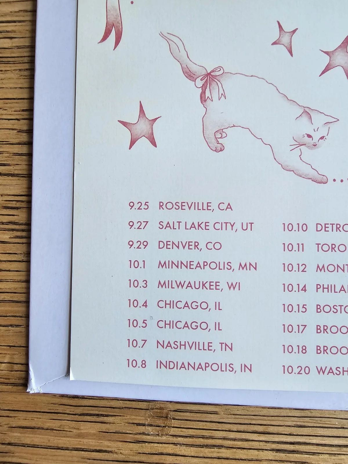 Autographed Chappell Roan Midwest Princess 2023 Tour Poster Flash Tattoo 8x10", изображение 4