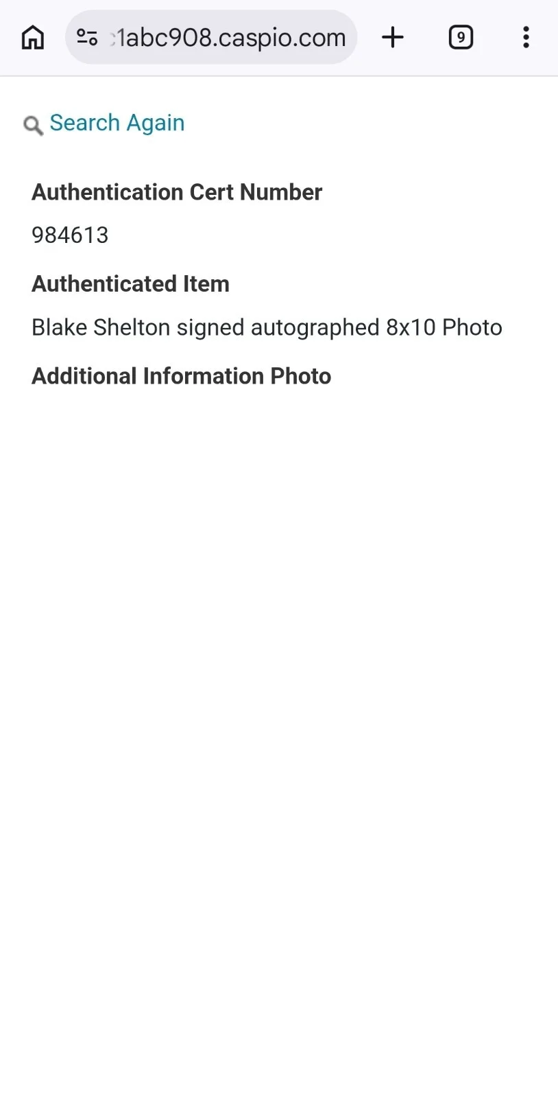 Blake Shelton Autographed 8x10 Photo Music Authentication Pros COA #984613, image 5