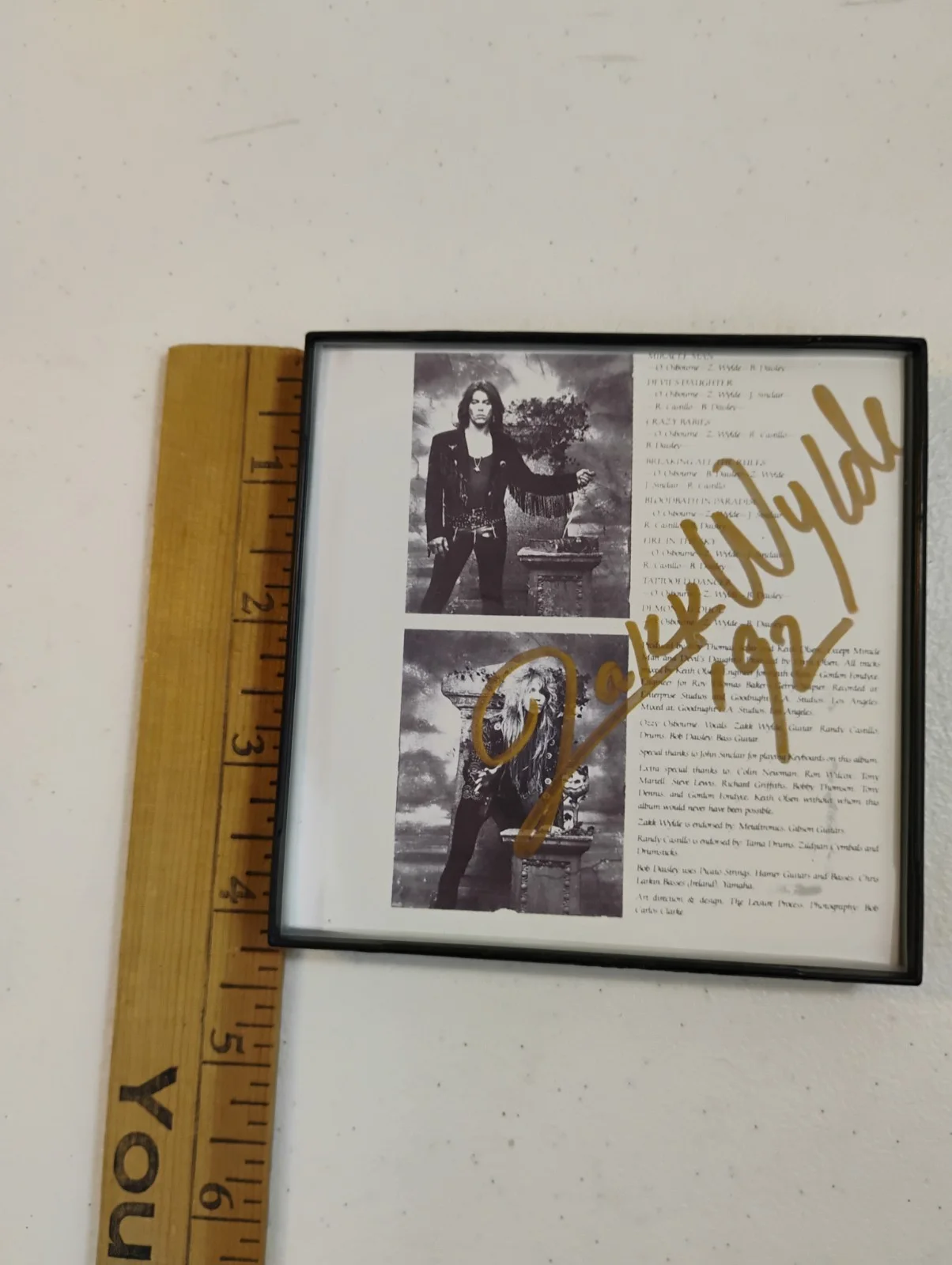 Zakk Wylde Autograph Signed Portrait 1992, image 2