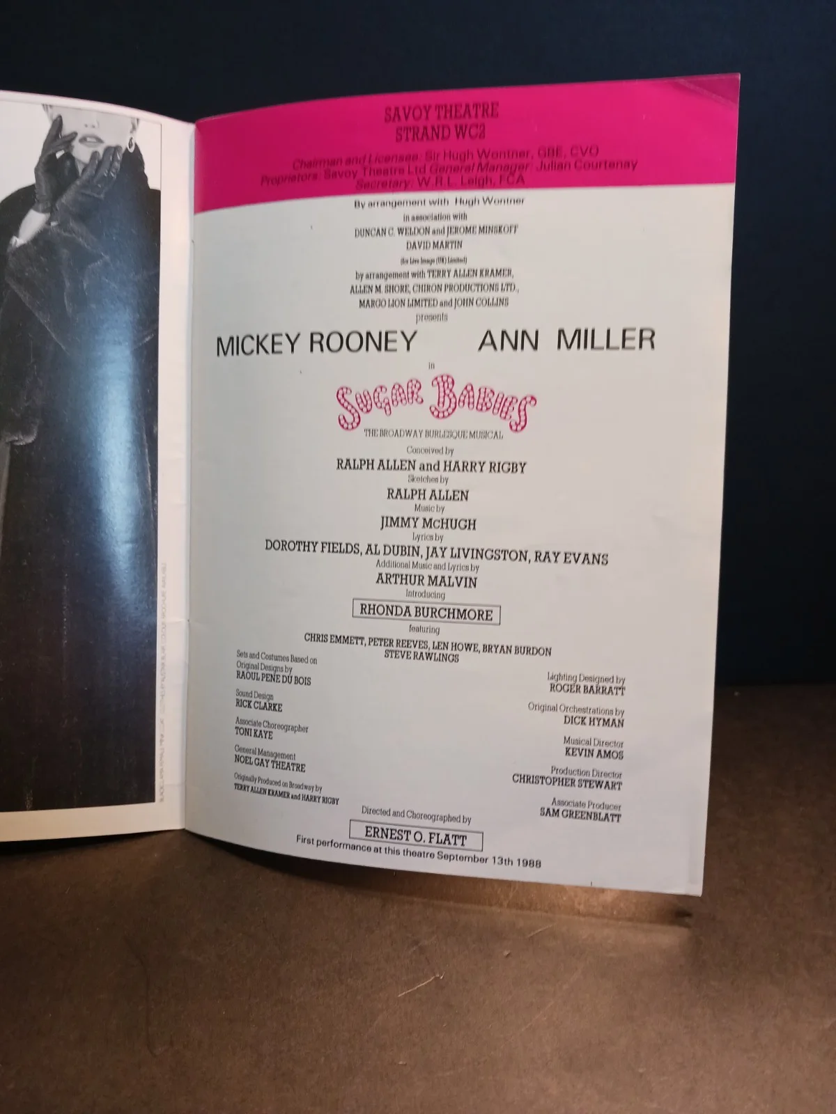 Mickey Rooney — Autographed Mickey Rooney and Ann Miller Playbill Sugar Babies, image 4