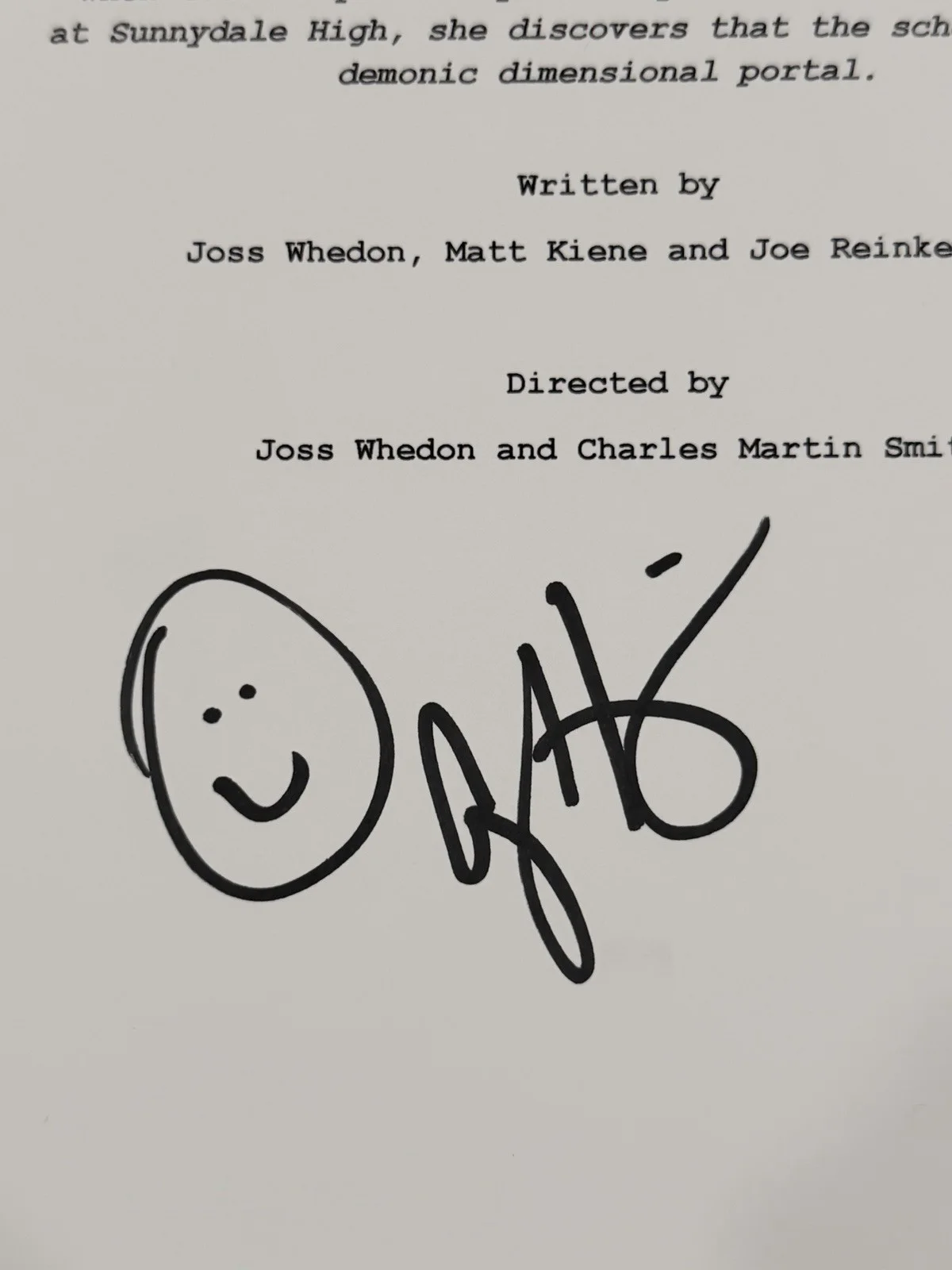 ALYSON HANNIGAN — ALYSON HANNIGAN SIGNED BUFFY THE VAMPIRE SLAYER SCRIPT w/ BECKETT BAS COA -A, image 2