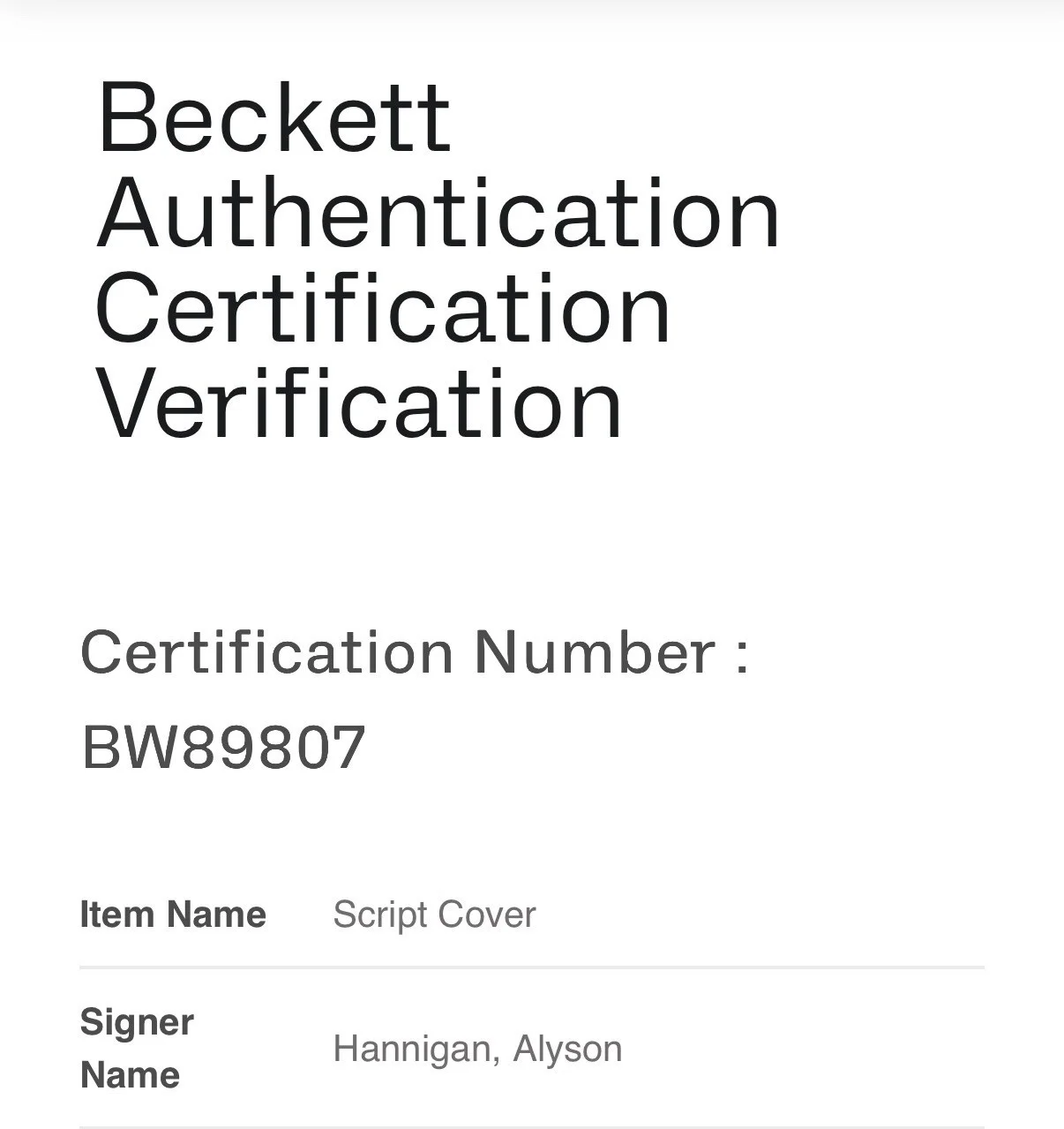 ALYSON HANNIGAN — ALYSON HANNIGAN SIGNED BUFFY THE VAMPIRE SLAYER SCRIPT w/ BECKETT BAS COA -B, image 3