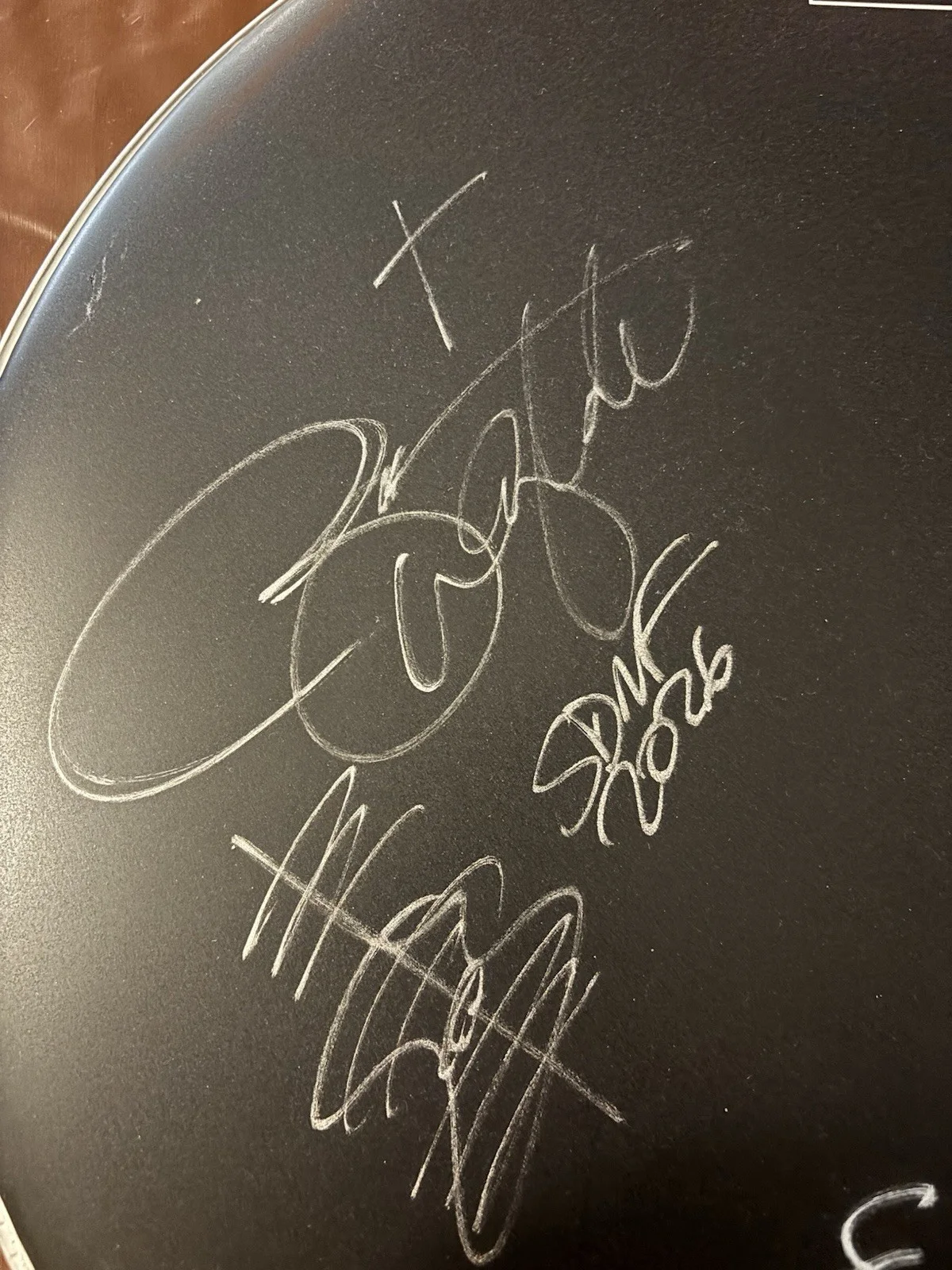 Black Label Society Band Signed 16” Drumhead, image 2