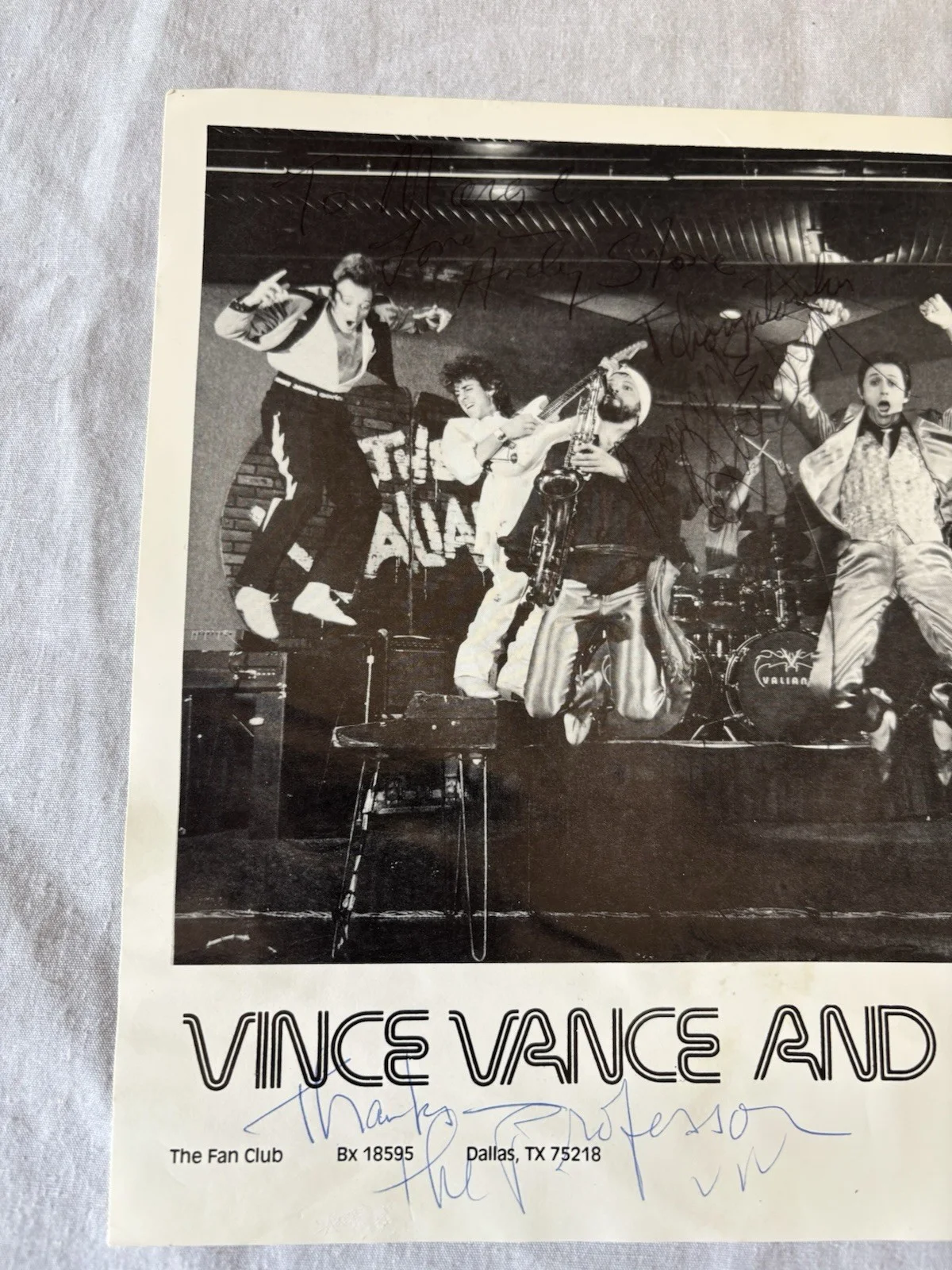 Collectible 8x10 Vince Vance And The Valiants Band Autographed Press Photo, изображение 2