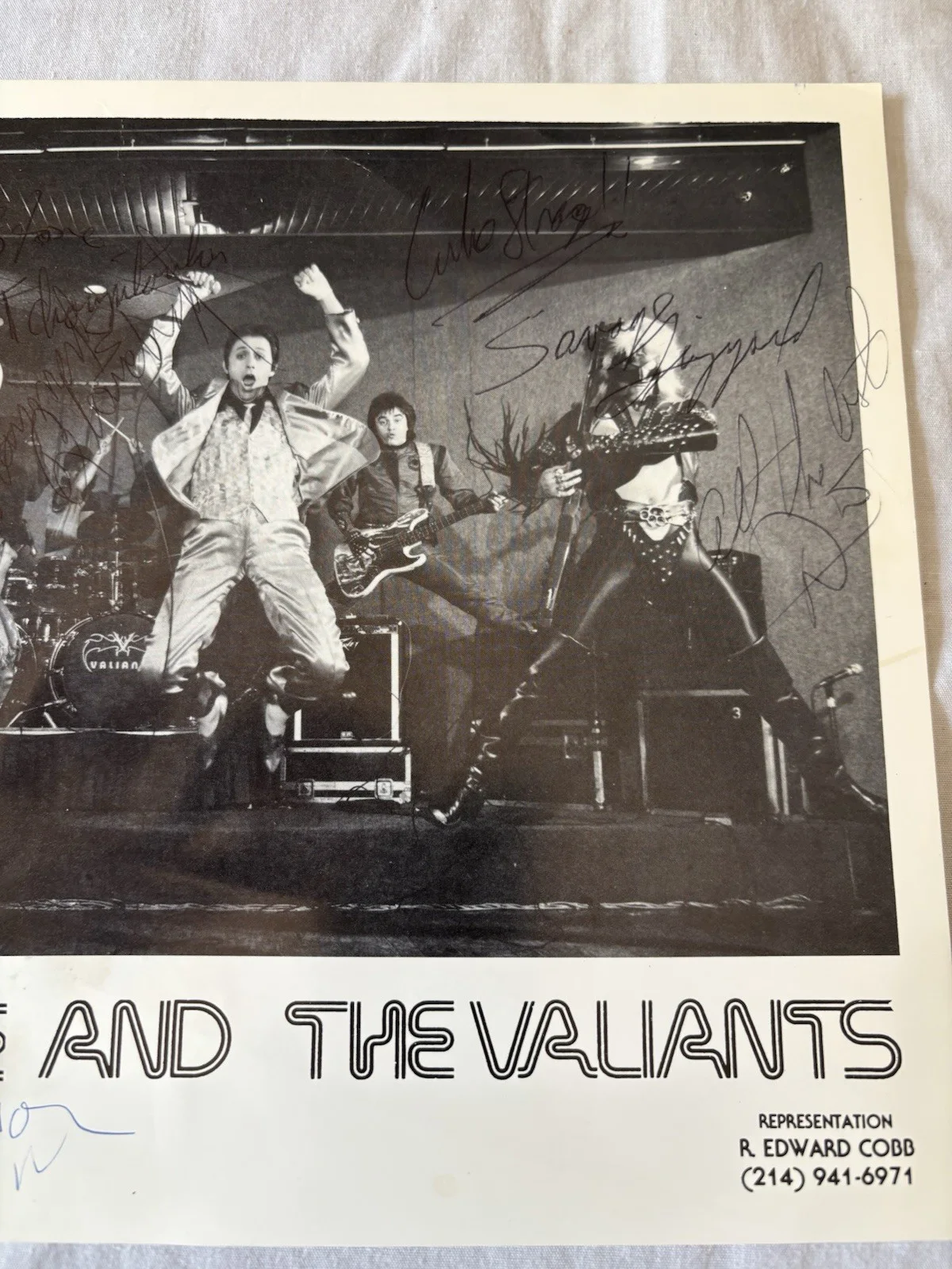 Collectible 8x10 Vince Vance And The Valiants Band Autographed Press Photo, изображение 3