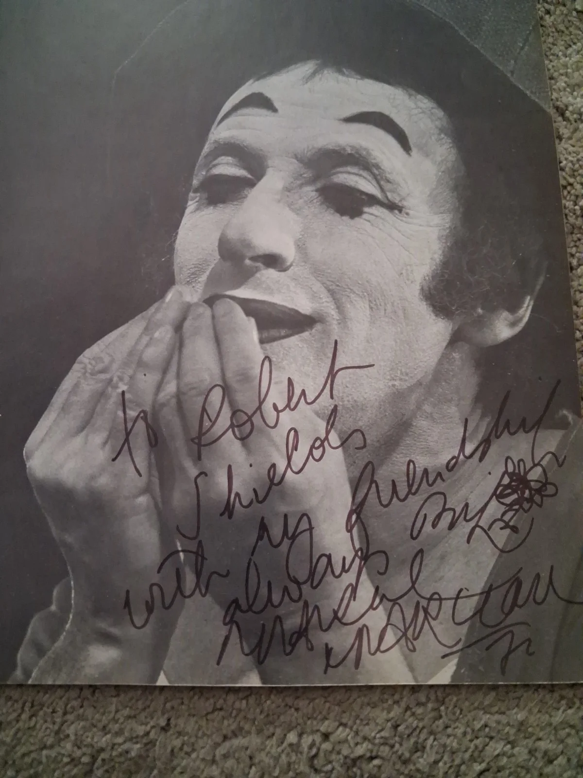 Marcel Marceau Signed Magazine Autographed, image 5