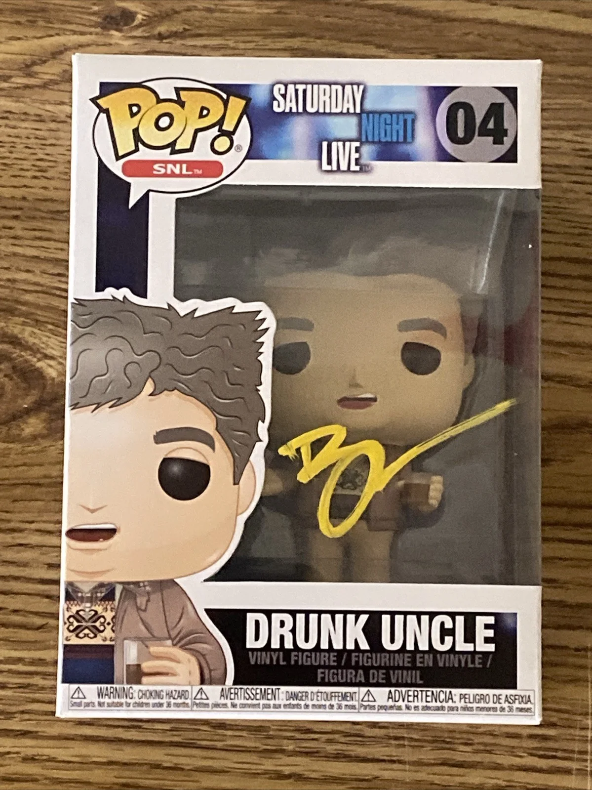 Bobby Moynihan — Bobby Moynihan Autographed Saturday Night Live Drunk Uncle Funko Pop #04 SNL