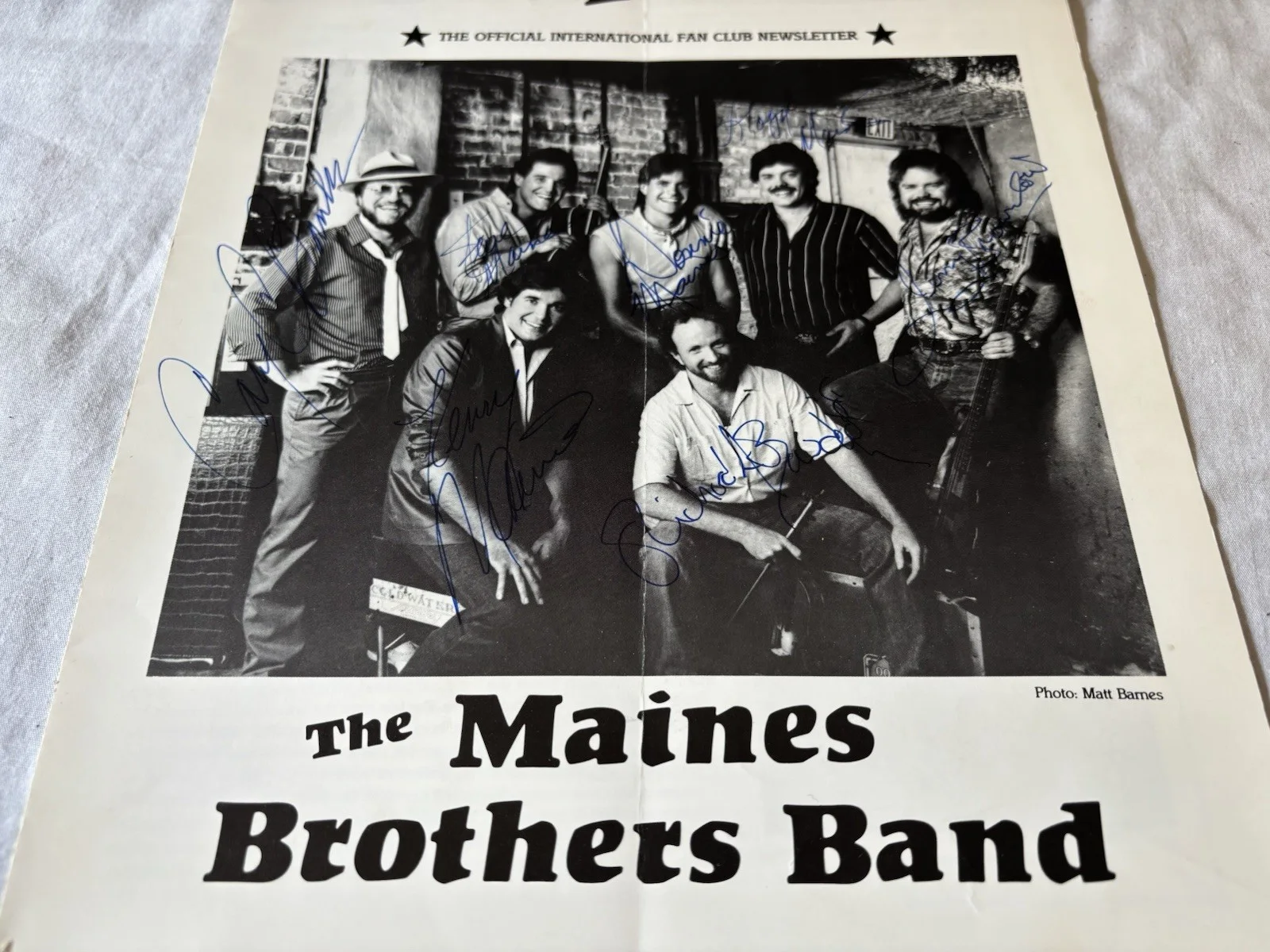 1985 The Maines Brothers Band Panhandle Lowdown Press Photo Brochure Autographs, изображение 3