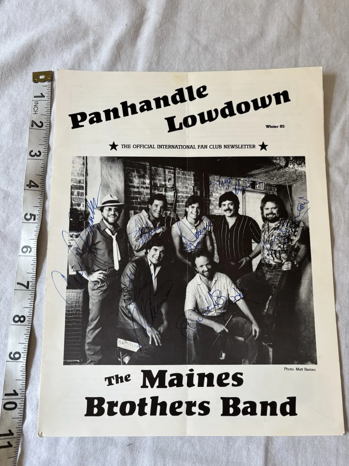 1985 The Maines Brothers Band Panhandle Lowdown Press Photo Brochure Autographs, изображение 4