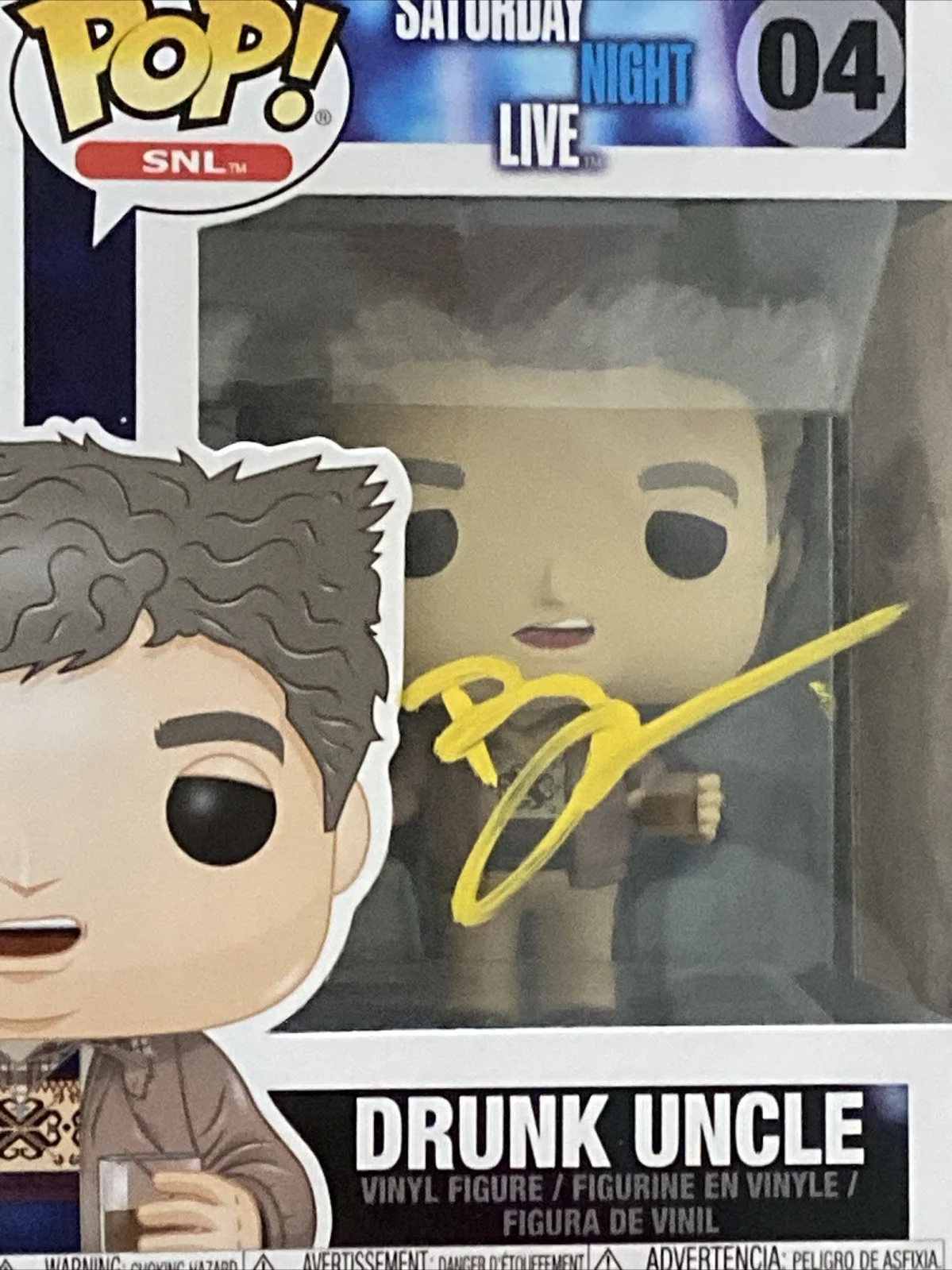 Bobby Moynihan — Bobby Moynihan Autographed Saturday Night Live Drunk Uncle Funko Pop #04 SNL, изображение 2