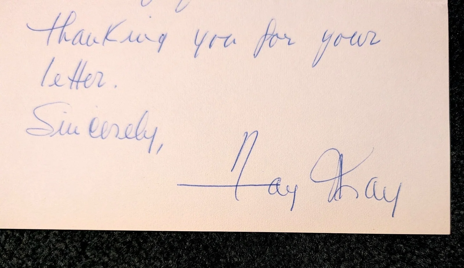 Fay Wray — WOW! FAY WRAY 1960's ORIGINAL 7x10 HAND-WRITTEN/SIGNED LETTERHEAD! KING KONG!, изображение 3