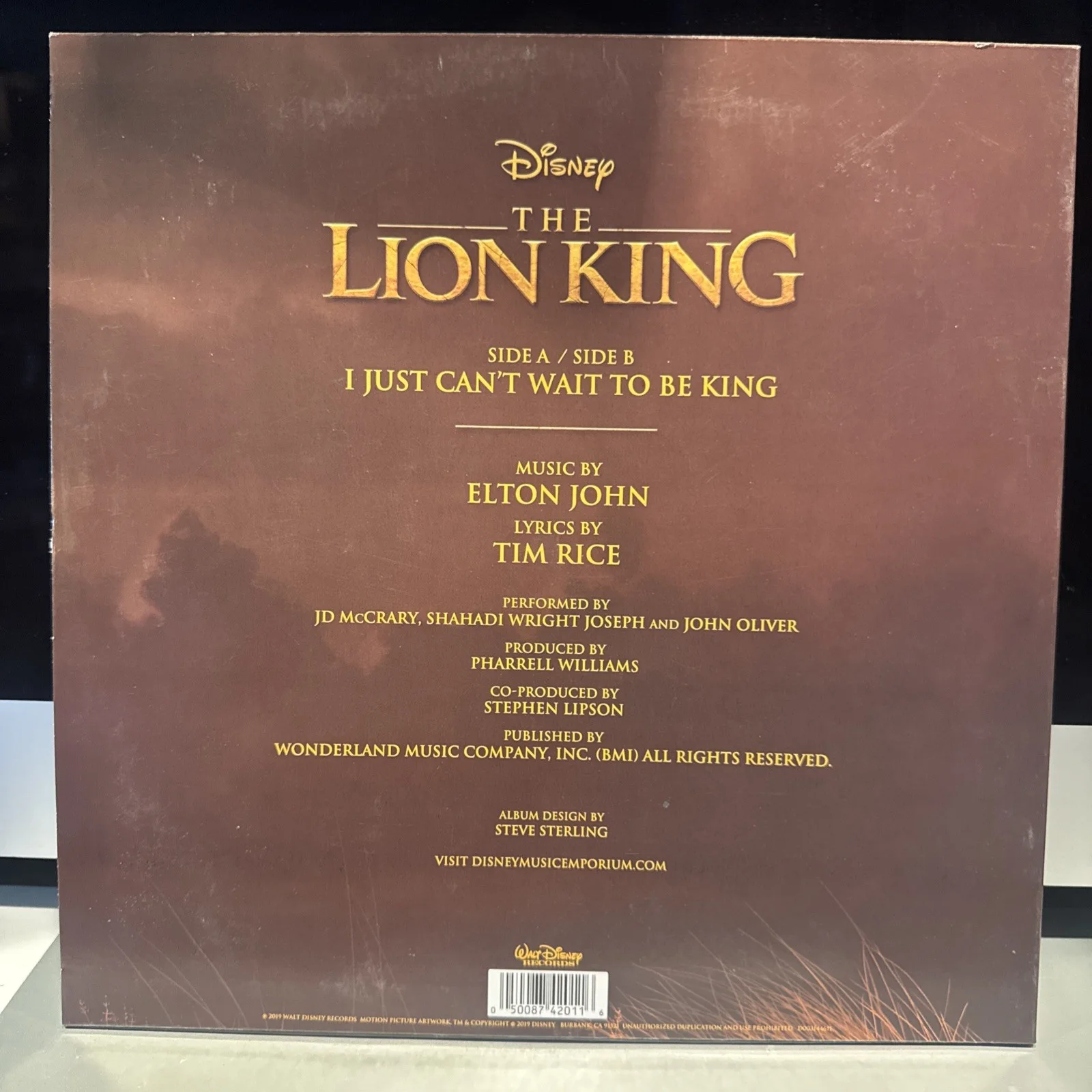 JD McCrary — JD McCrary The Lion King Authentic Signed Vinyl Autographed, image 3