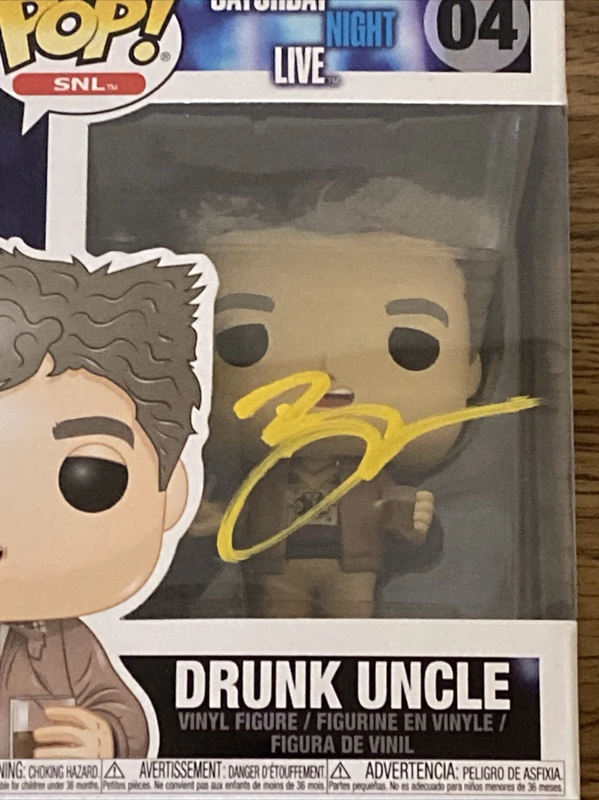 Bobby Moynihan — Bobby Moynihan Autographed Saturday Night Live Drunk Uncle Funko Pop #04 SNL, изображение 2