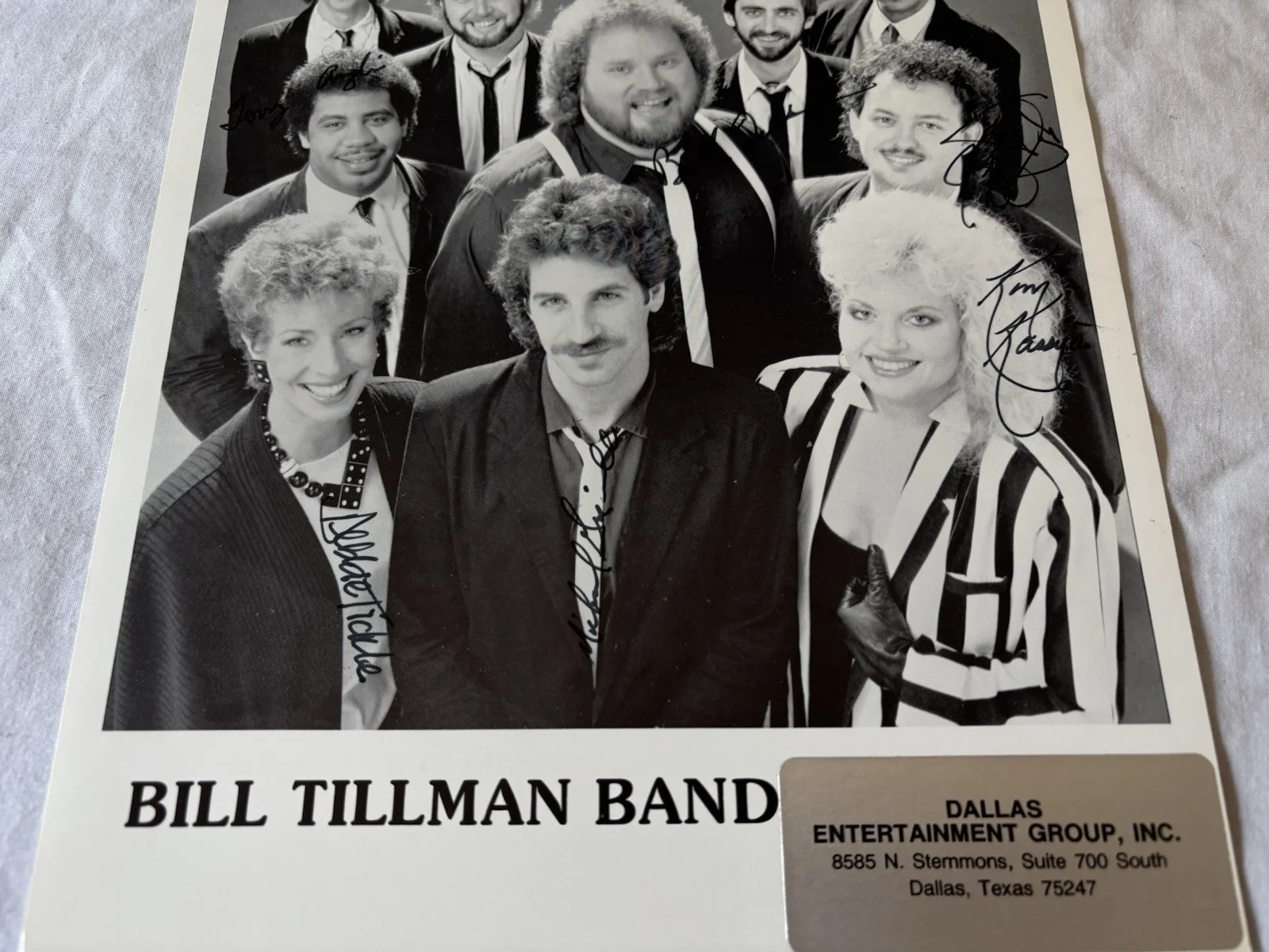 Collectible Bill Tillman Band Autographed Press Photo Dallas Entertainment 8x10, изображение 3