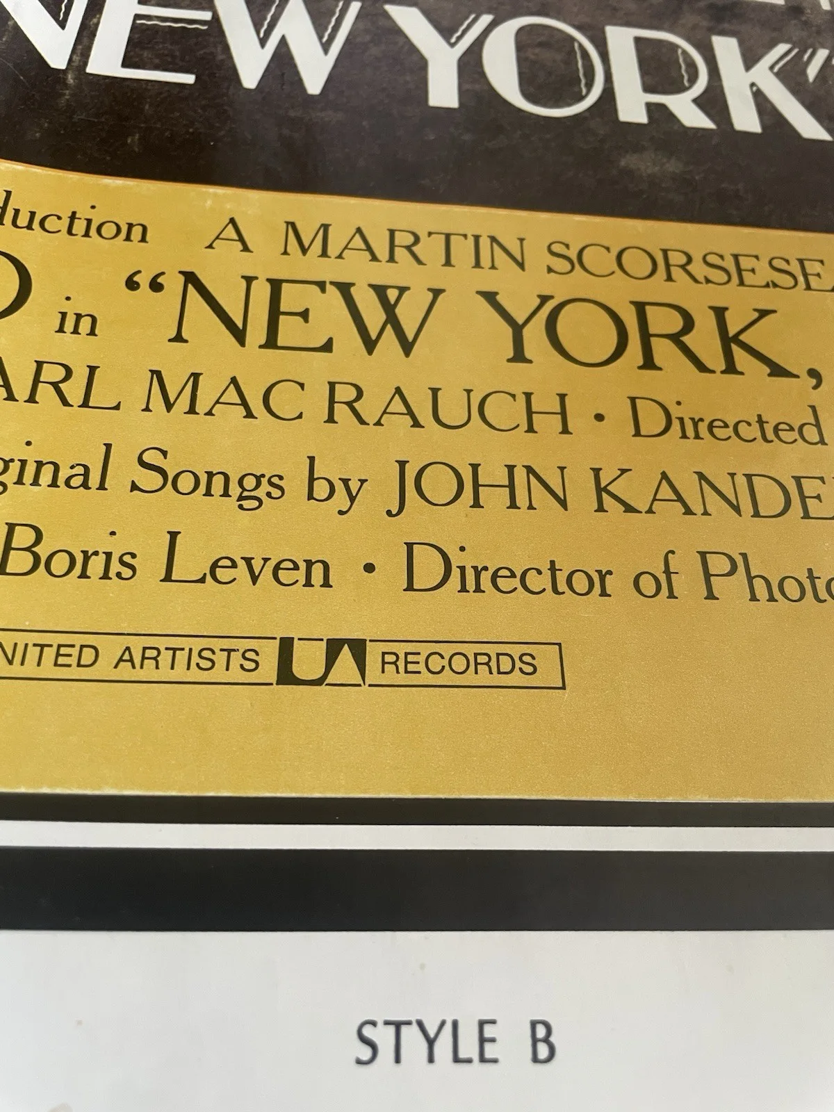 NEW YORK, NEW YORK 1977 Liza Minnelli, Robert De Niro US 1-SHEET POSTER, изображение 2