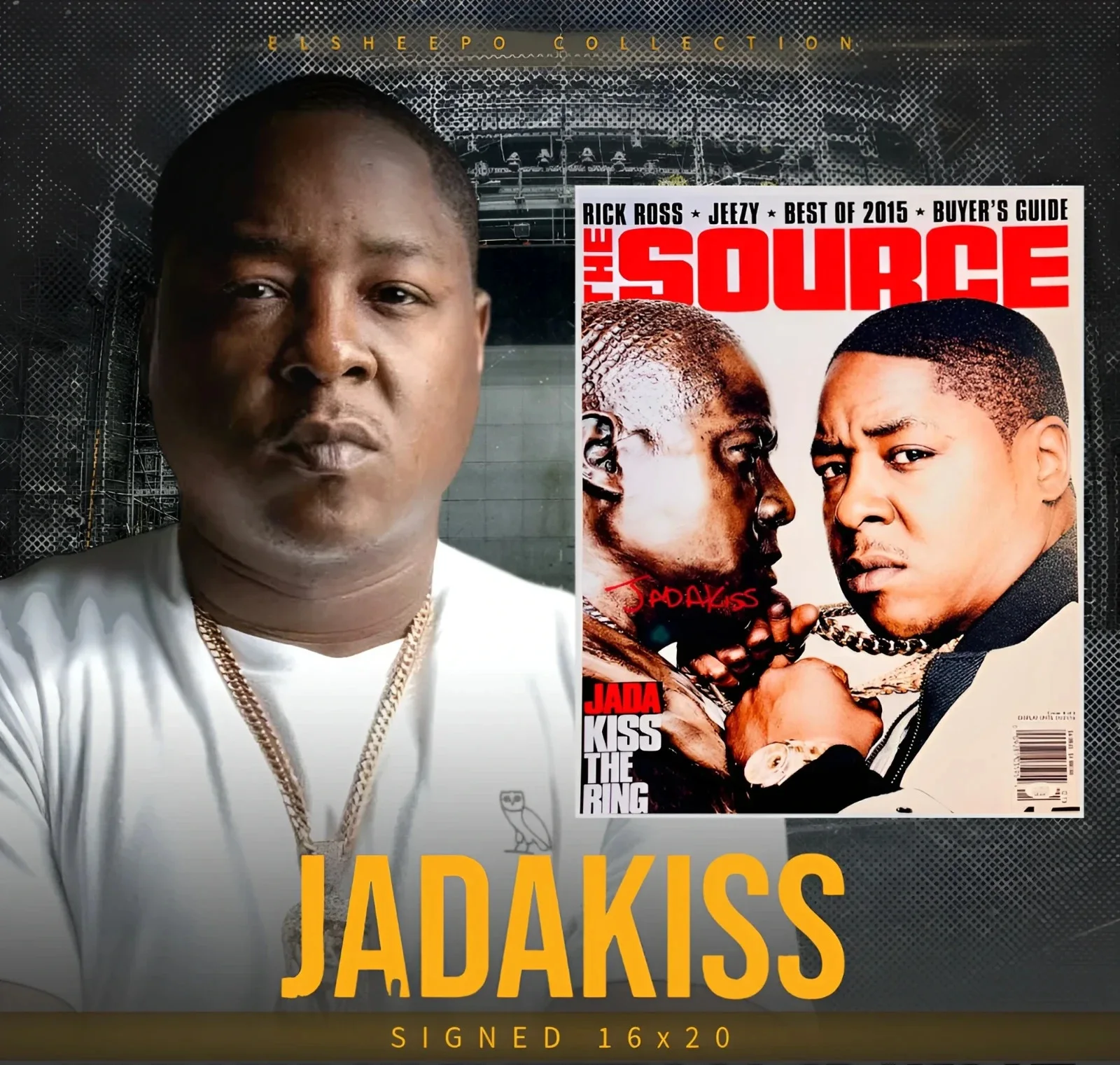 JADAKISS SIGNED THE SOURCE 16x20 MAGAZINE COVER & JSA CERTIFIED COA, изображение 4