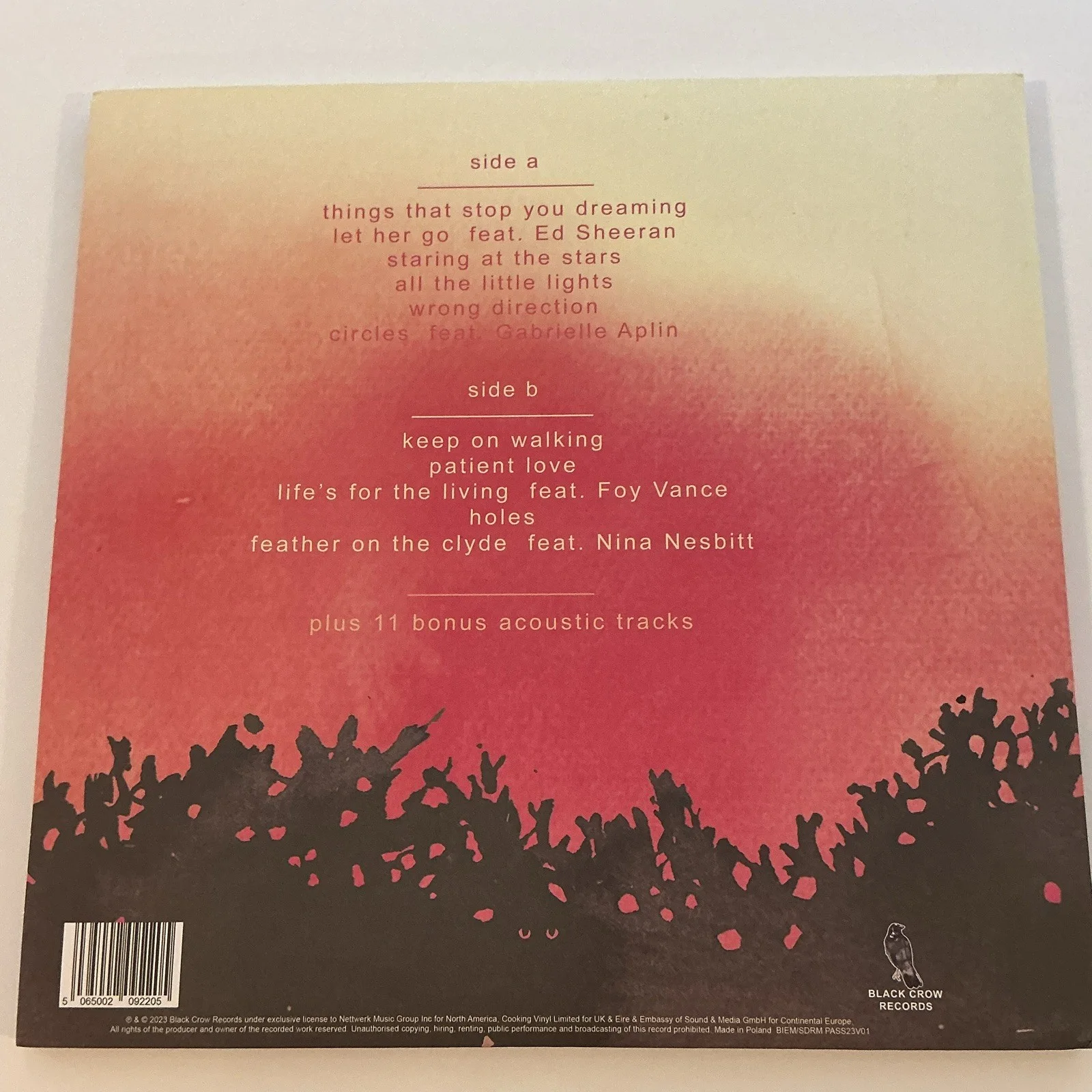 Passenger SIGNED All The Little Lights Anniversary Edition Signed Vinyl Record, изображение 2