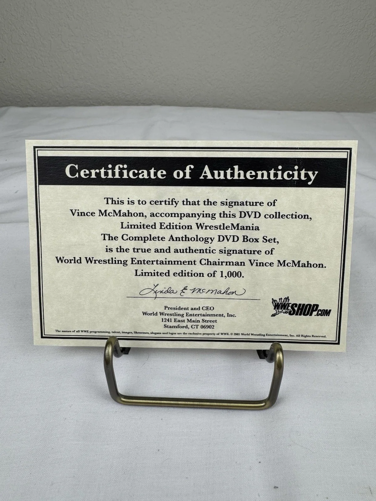 Vince McMahon — WWE WrestleMania The Complete Anthology Signed Vince McMahon Shawn Michaels, изображение 5