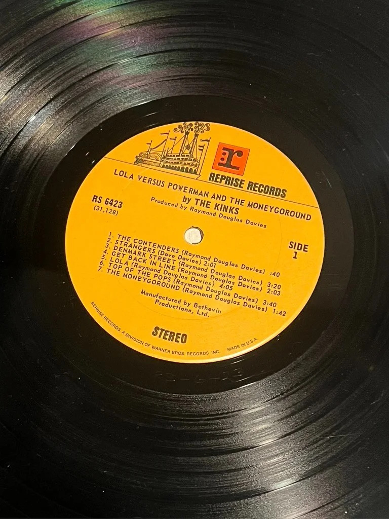 DAVE DAVIES Hand Signed THE KINKS PART ONE LOLA VERSUS POWERMAN LP, image 5