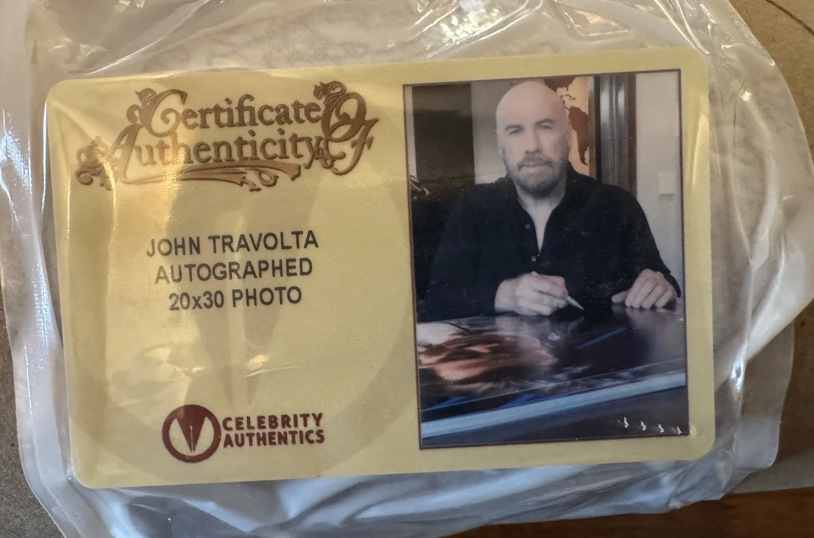 John Travolta — John Travolta Signed 20x30 Pulp Fiction Photo Vincent Vega by Gabriel Toro, изображение 5