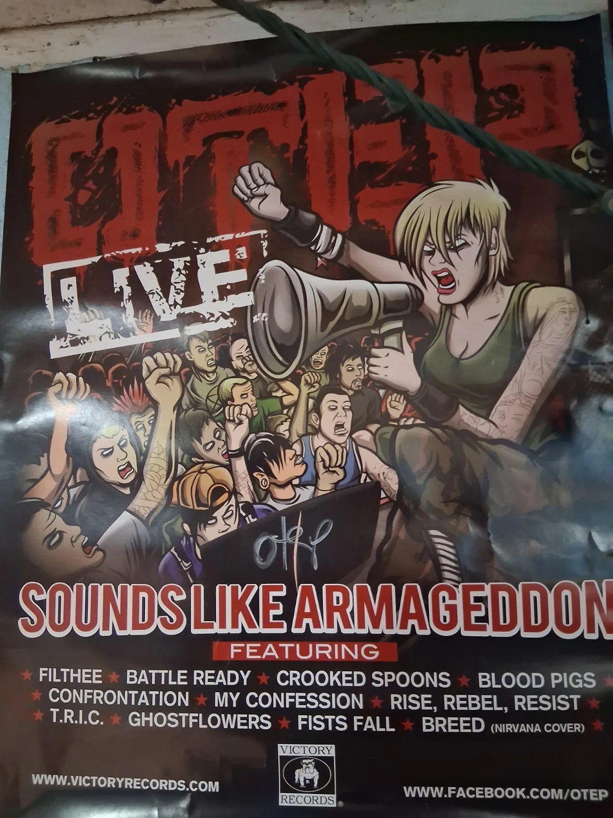 Signed Rock/Metal Band Posters Lot 24x36 Otep Epica Stone Sour Lacuna Coil, изображение 2