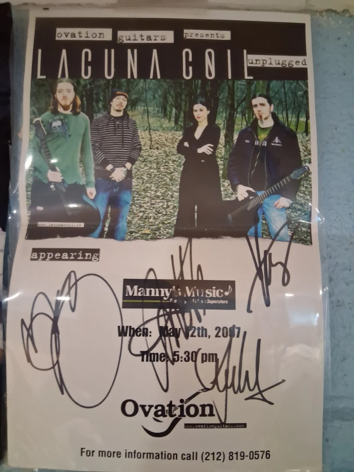 Signed Rock/Metal Band Posters Lot 24x36 Otep Epica Stone Sour Lacuna Coil, изображение 5