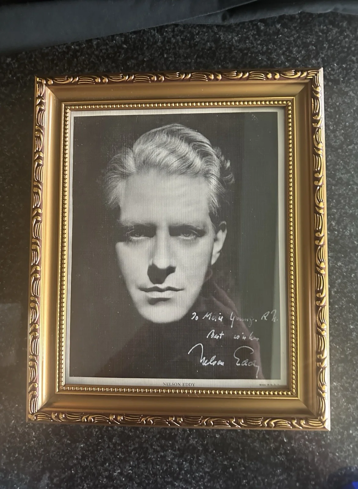 Nelson Eddy Autographed Pic/ Photo in Frame (12 inches by 10 inches)COA included, image 4