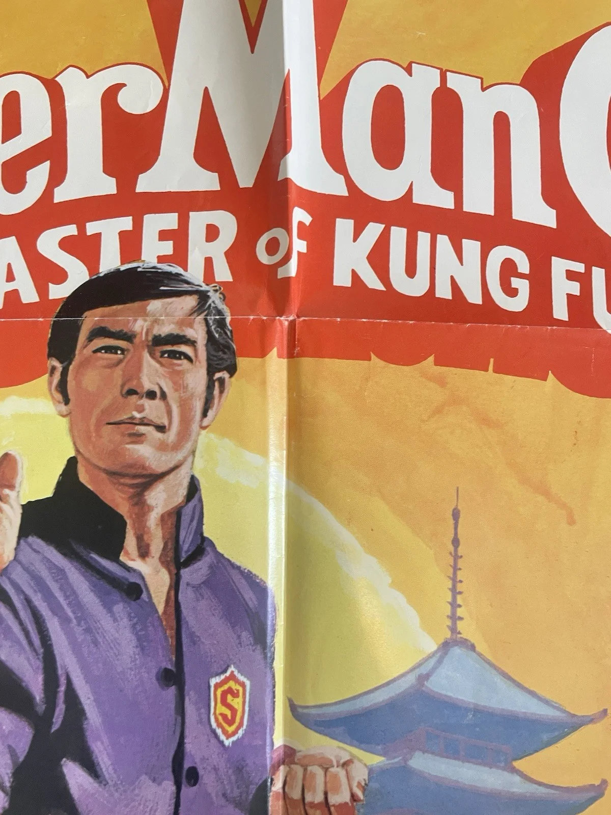 Superman Chu Master of King Fu Original Us One Sheet Cinema Poster 1973, изображение 2