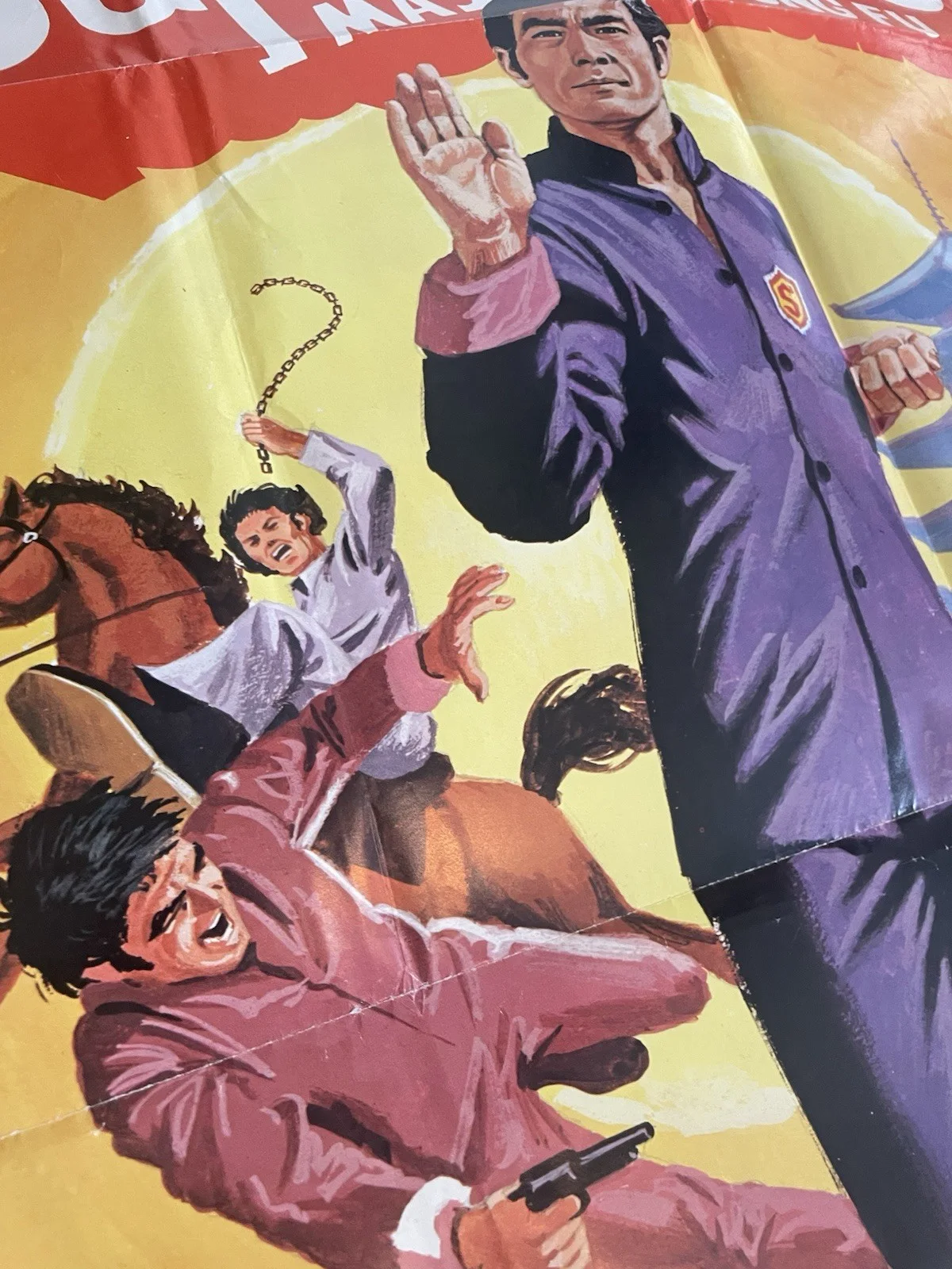 Superman Chu Master of King Fu Original Us One Sheet Cinema Poster 1973, изображение 3