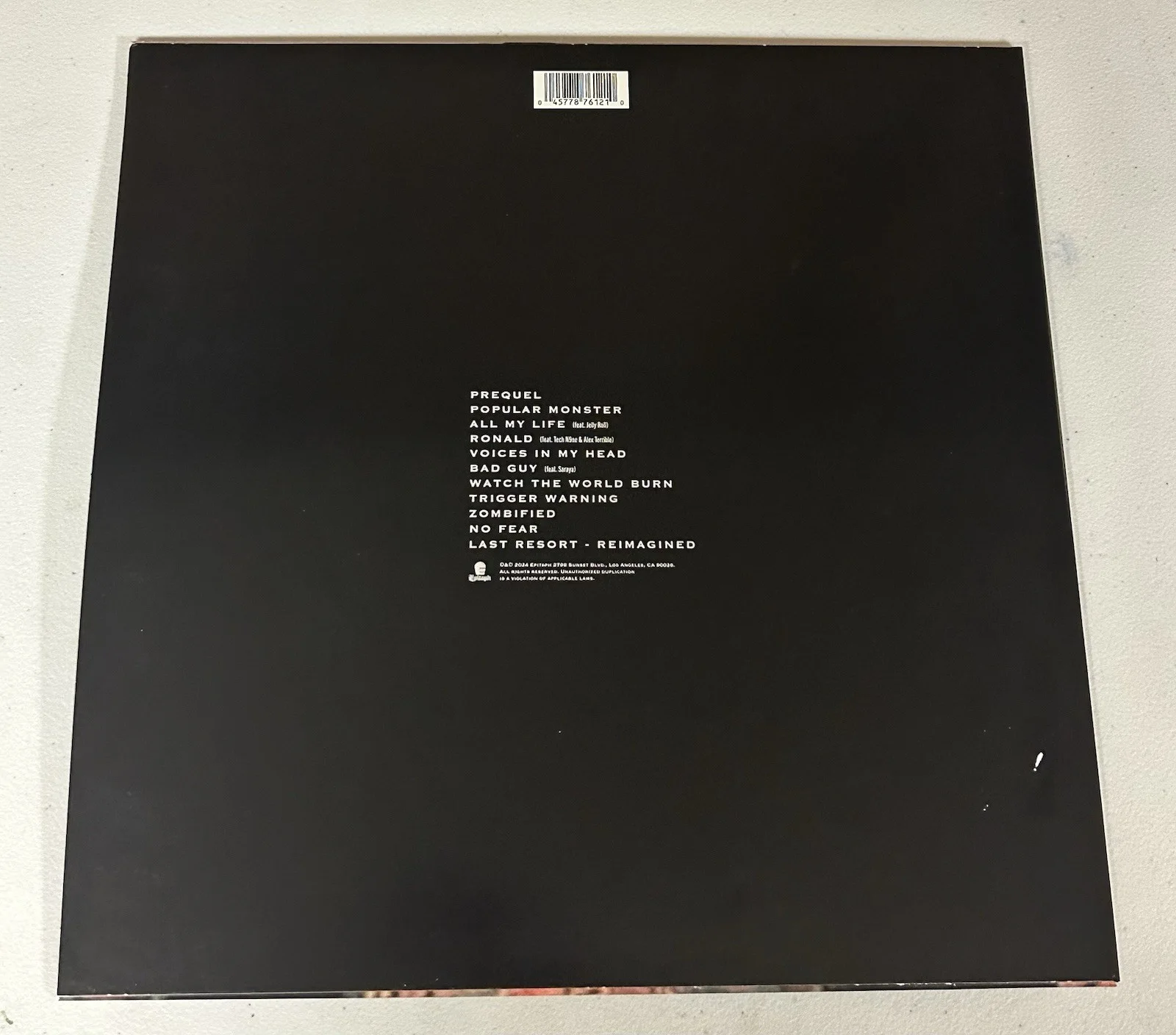 FALLING IN REVERSE RONNIE RADKE SIGNED AUTOGRAPHED LP VINYL ALBUM WITH PSA COA 2, изображение 3