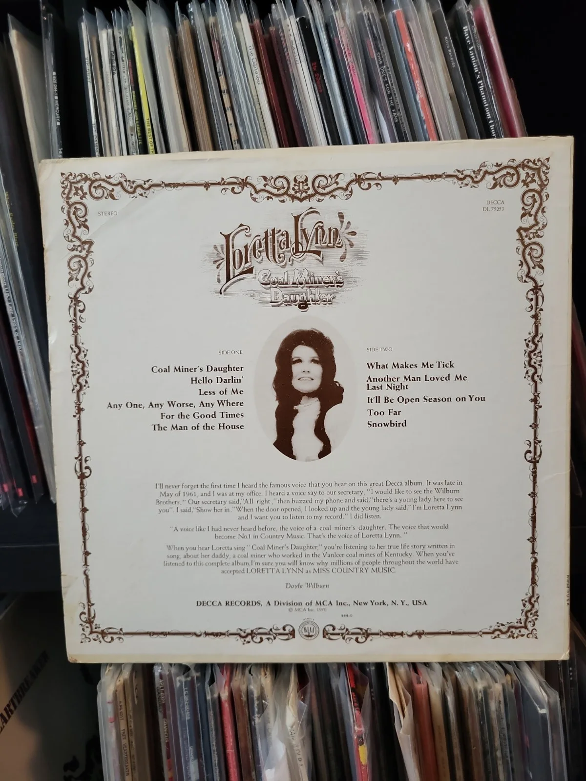 Rare LORETTA LYNN LOT Signed COAL MINERS DAUGHTER LP +2 & RS MAGAZINE PICTURE, изображение 4