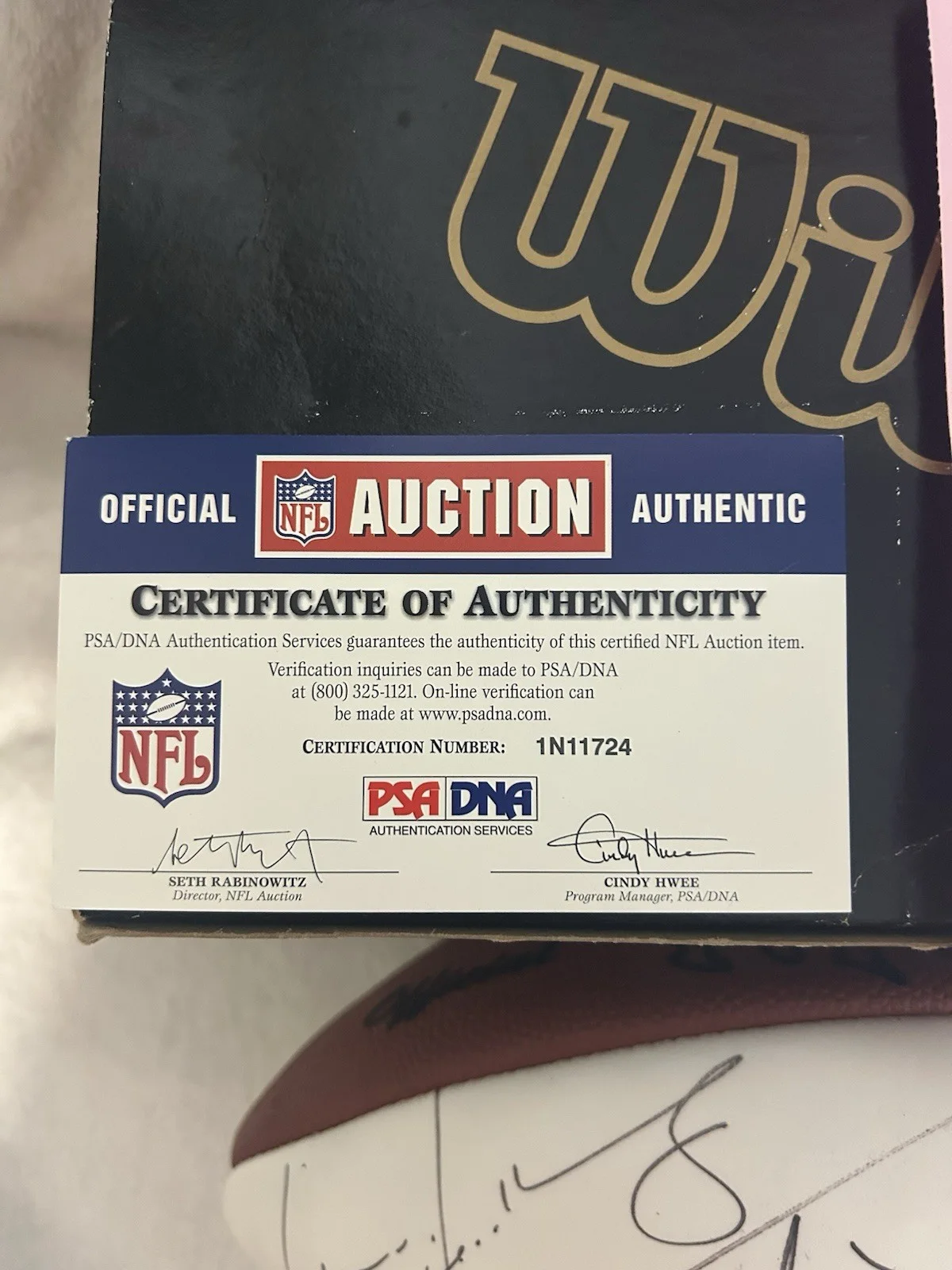 LL COOL J Heather Bradley Autographed Auto NFL Wilson Football PSA/DNA COA, изображение 3