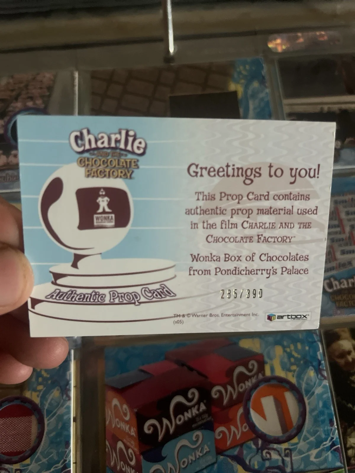 ARTBOX Collectors card - Charlie & The Chocolate Factory - Pondicherries Box, изображение 2