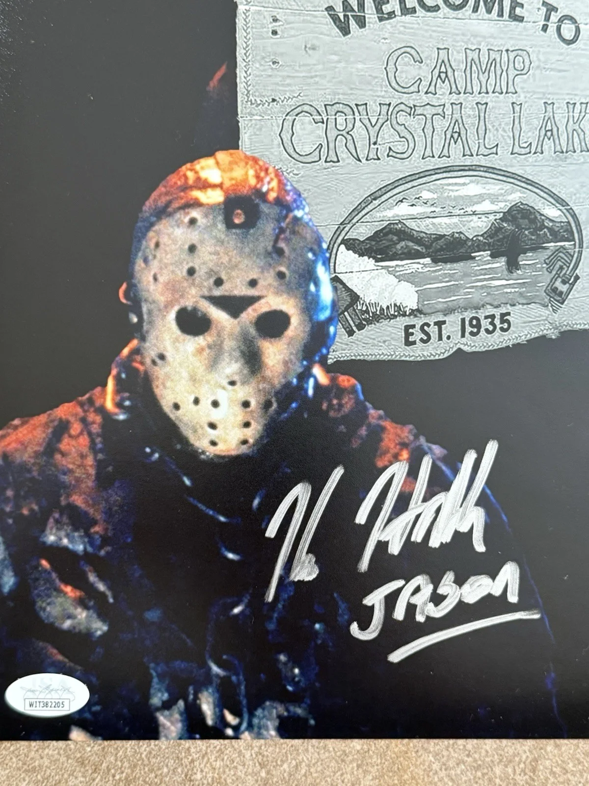 Kane Hodder — Kane Hodder Signed 8x10 Friday The 13th Custom Edit Jason Inscribed, image 2