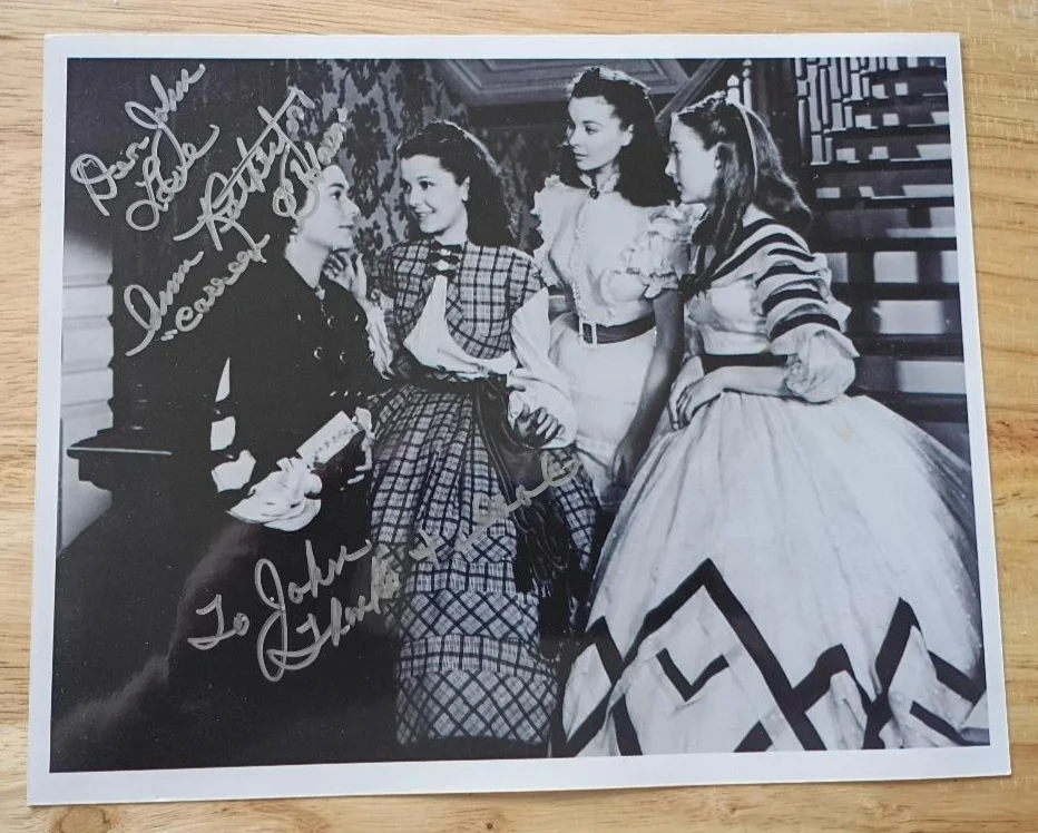 Ann Rutherford — Autographed ANN RUTHERFORD/EVELYN KEYES Photographs-GONE WITH THE WIND Co Stars