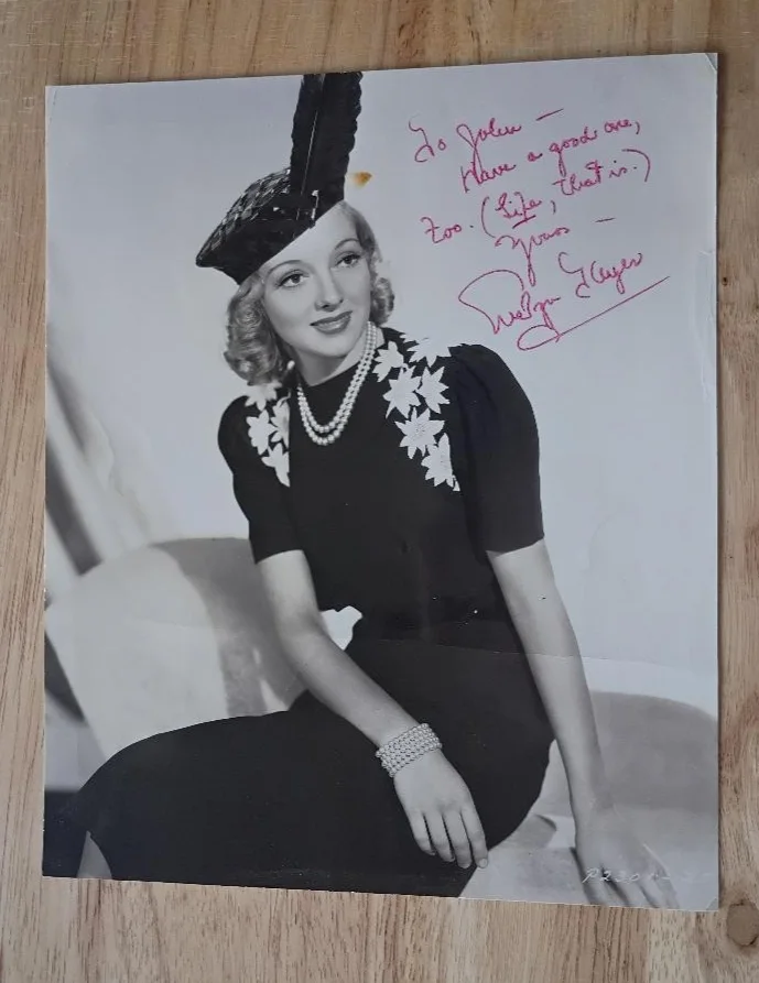 Ann Rutherford — Autographed ANN RUTHERFORD/EVELYN KEYES Photographs-GONE WITH THE WIND Co Stars, изображение 2