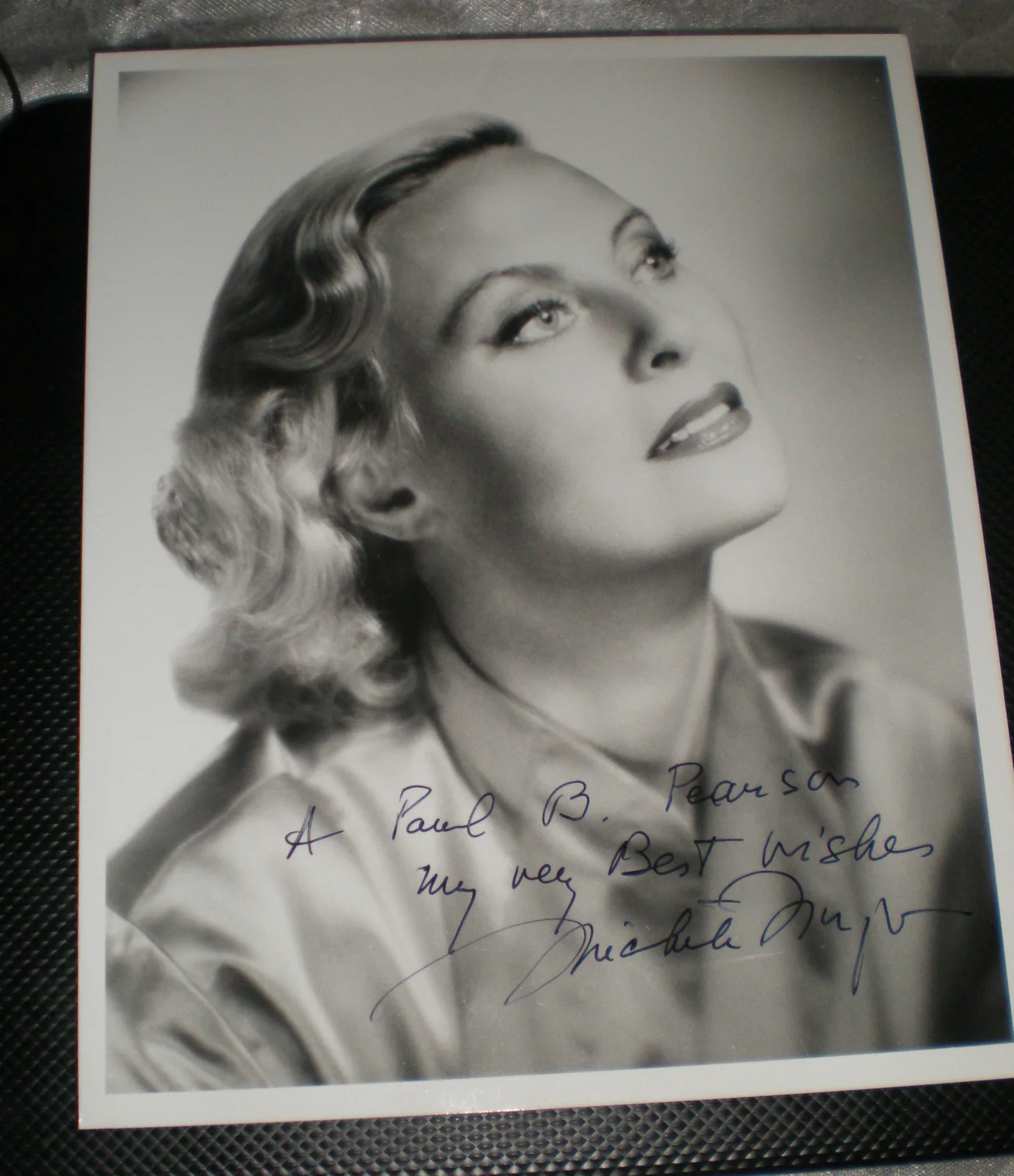 MICHELE MORGAN — MICHELE MORGAN Actress Vintage Photo - Autograph - Inscribed 8x10*, image 2
