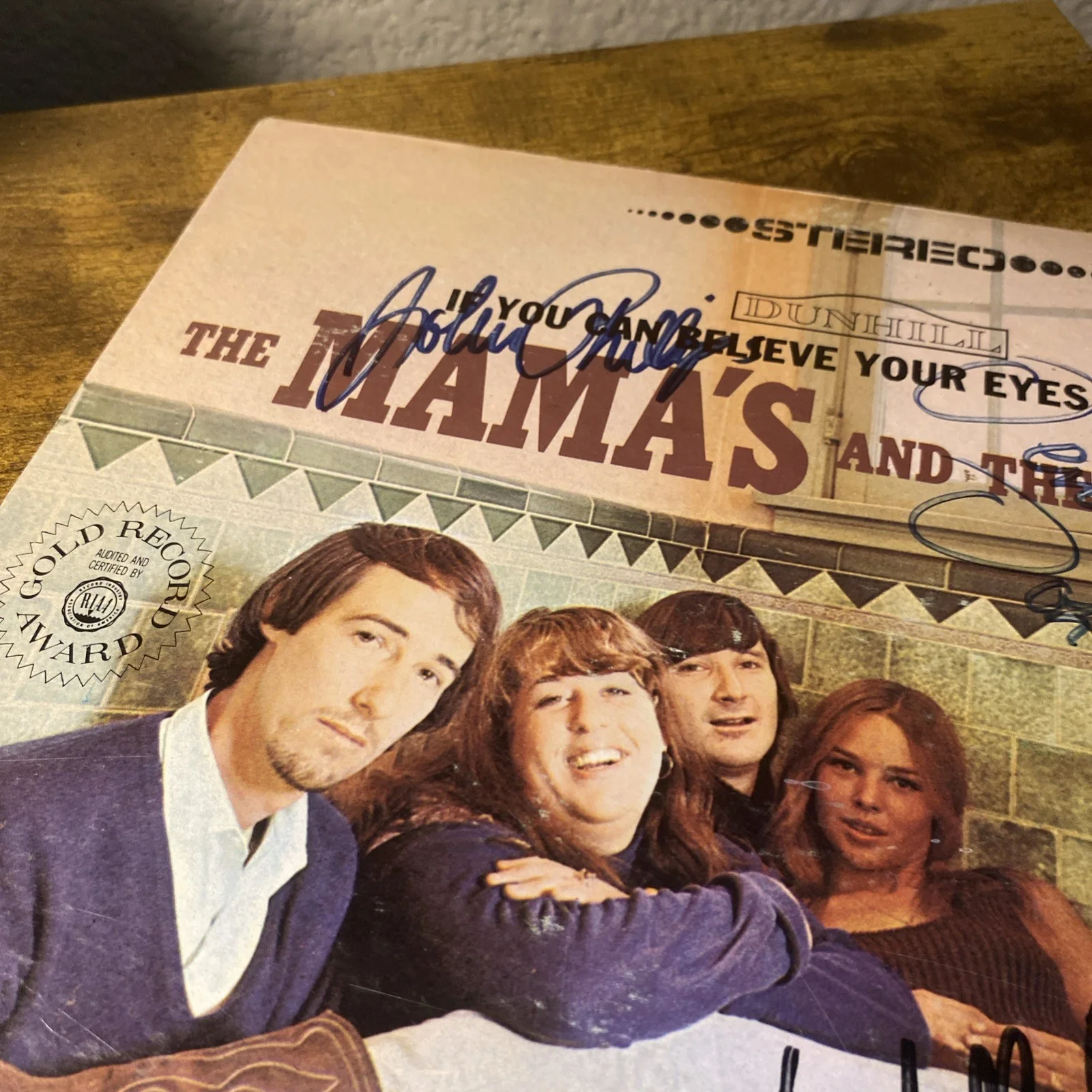MAMAS & THE PAPAS Signed Vinyl LP RECORD Album by ALL 4 MEMBERS RARE!, изображение 4