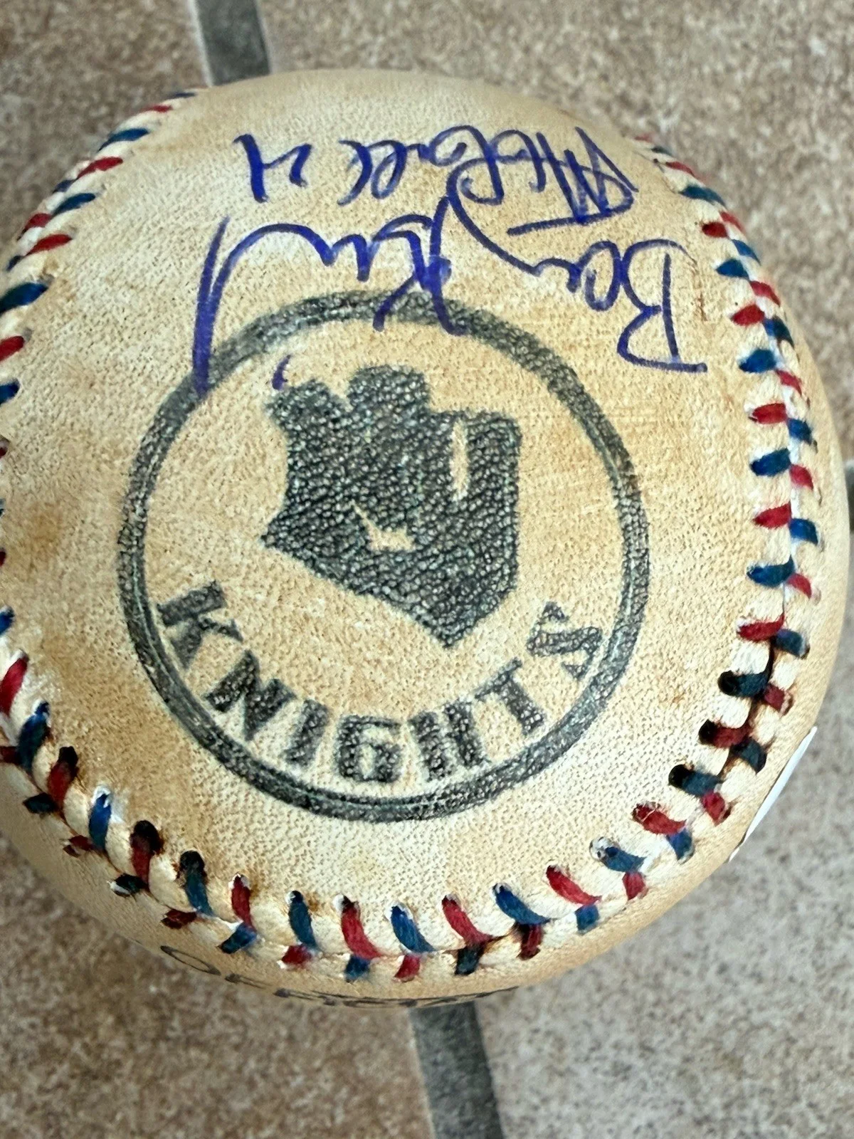 Mike Starr — The Natural Knights Custom Ball Signed By 4 Cast Members. JSA, image 2