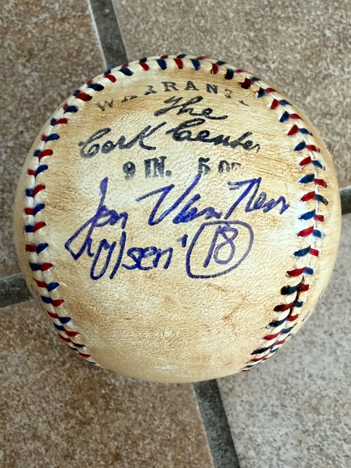 Mike Starr — The Natural Knights Custom Ball Signed By 4 Cast Members. JSA, image 5