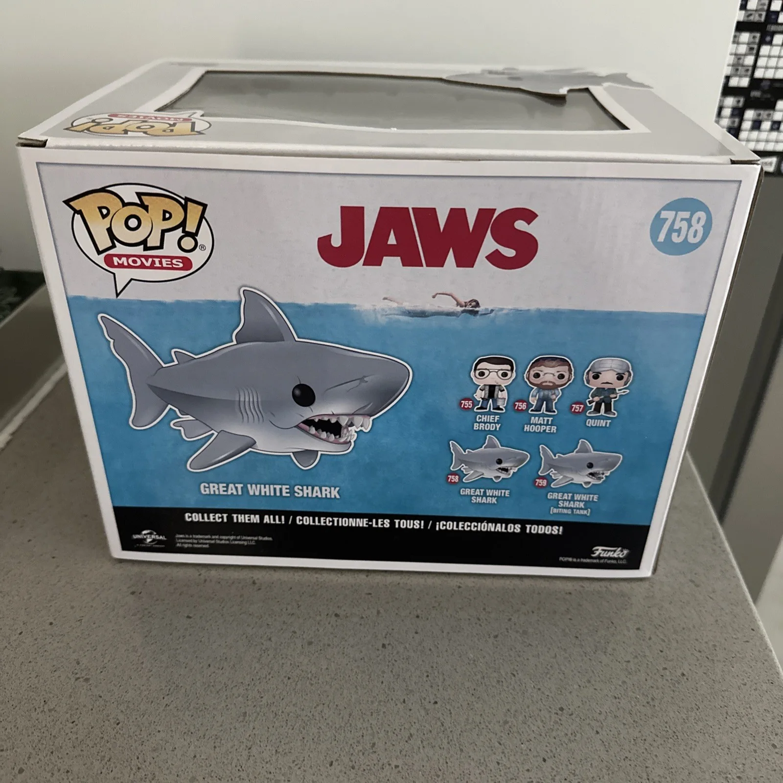 Richard Dreyfuss — Funko Large Pop Jaws Great White Shark Richard Dreyfuss Signed Beckett COA, image 4