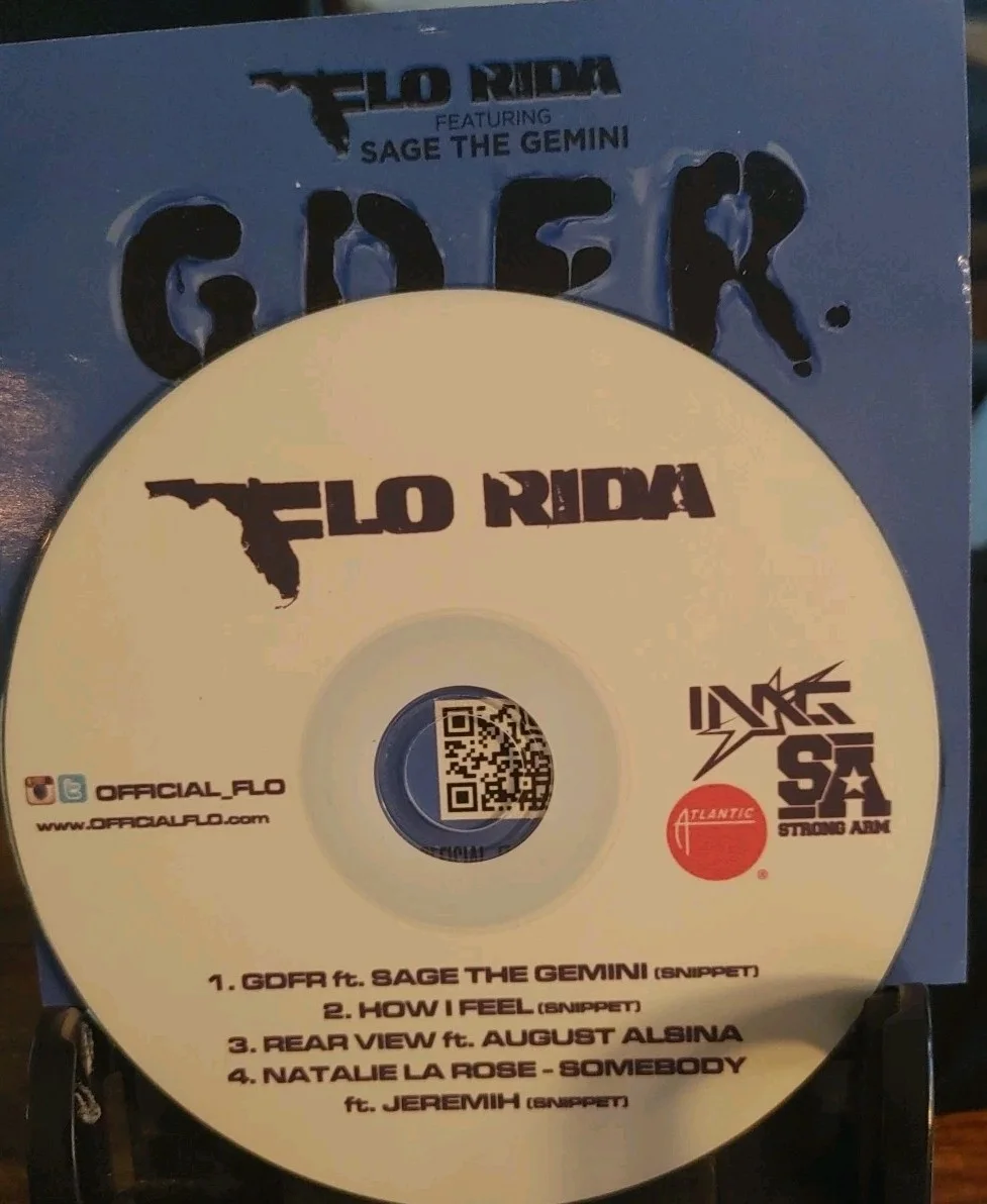 FLO RIDA HAND SIGNED 'SAGE THE GEMINI" RARE PROMO CD RAPPER 100% IN-PERSON, image 4