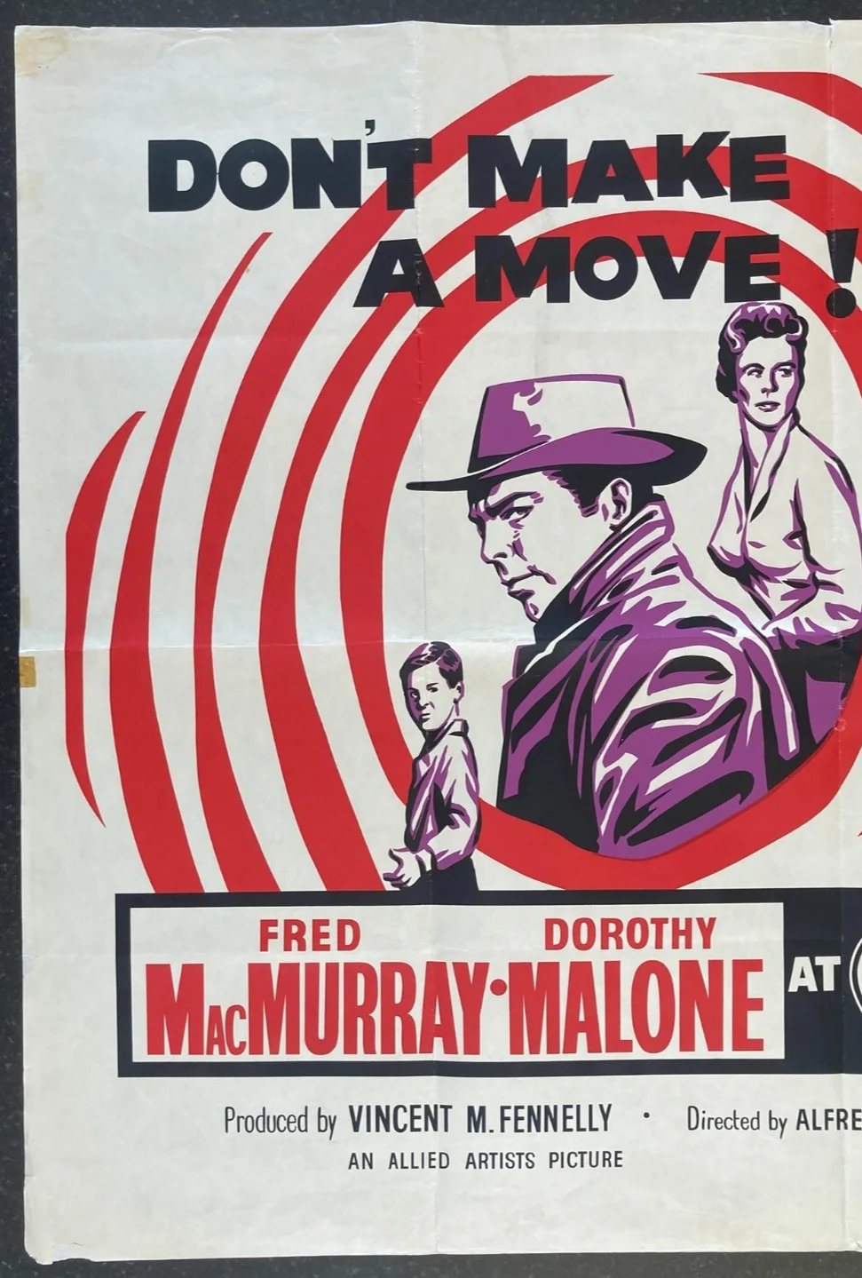 AT GUNPOINT 1955 Original Cinema UK Quad Movie POSTER Fred MacMurray Western, изображение 3