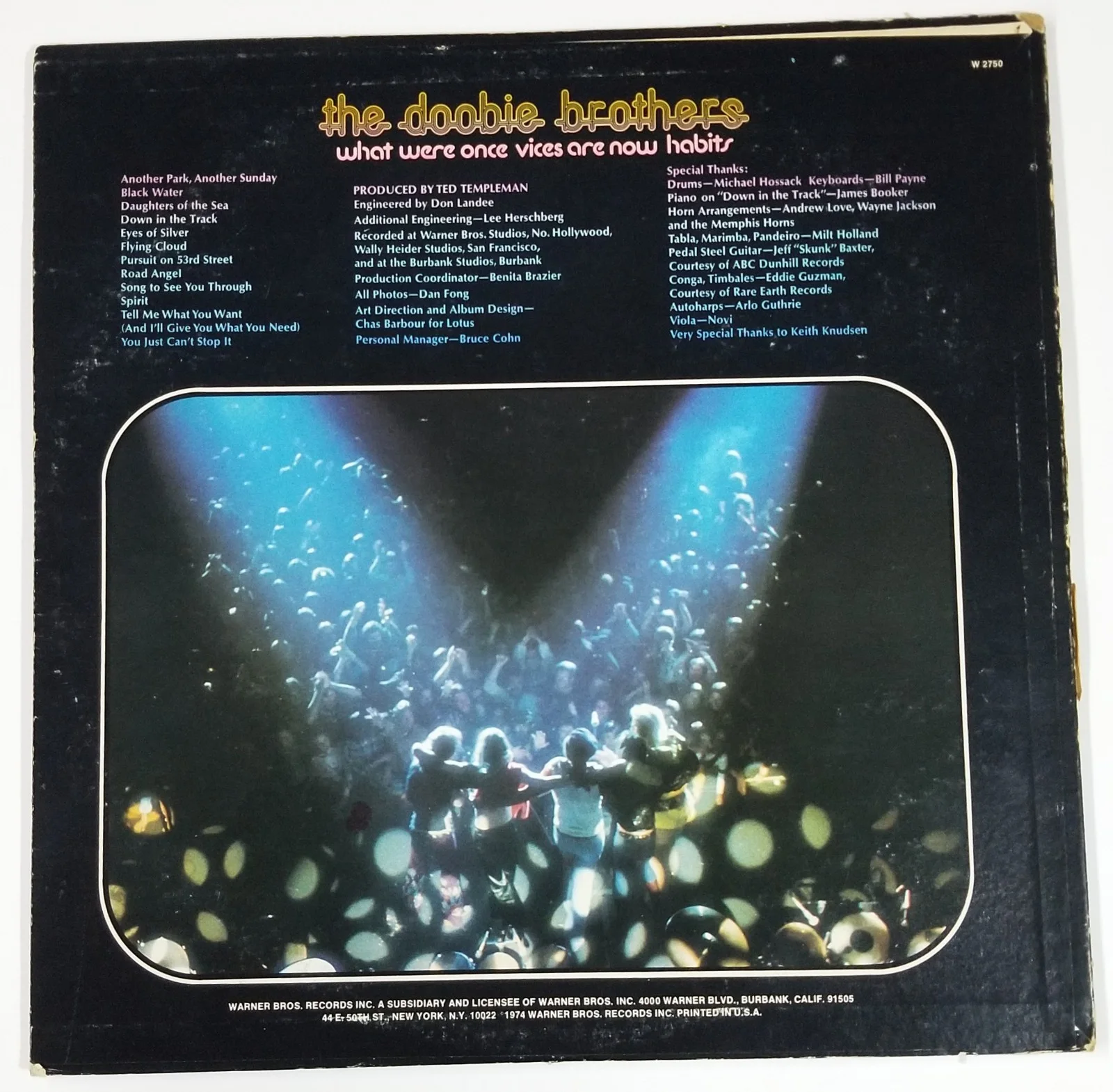 The Doobie Brothers SIGNED What Were Once Vices Are Now Habits Vinyl COA by 4, изображение 2