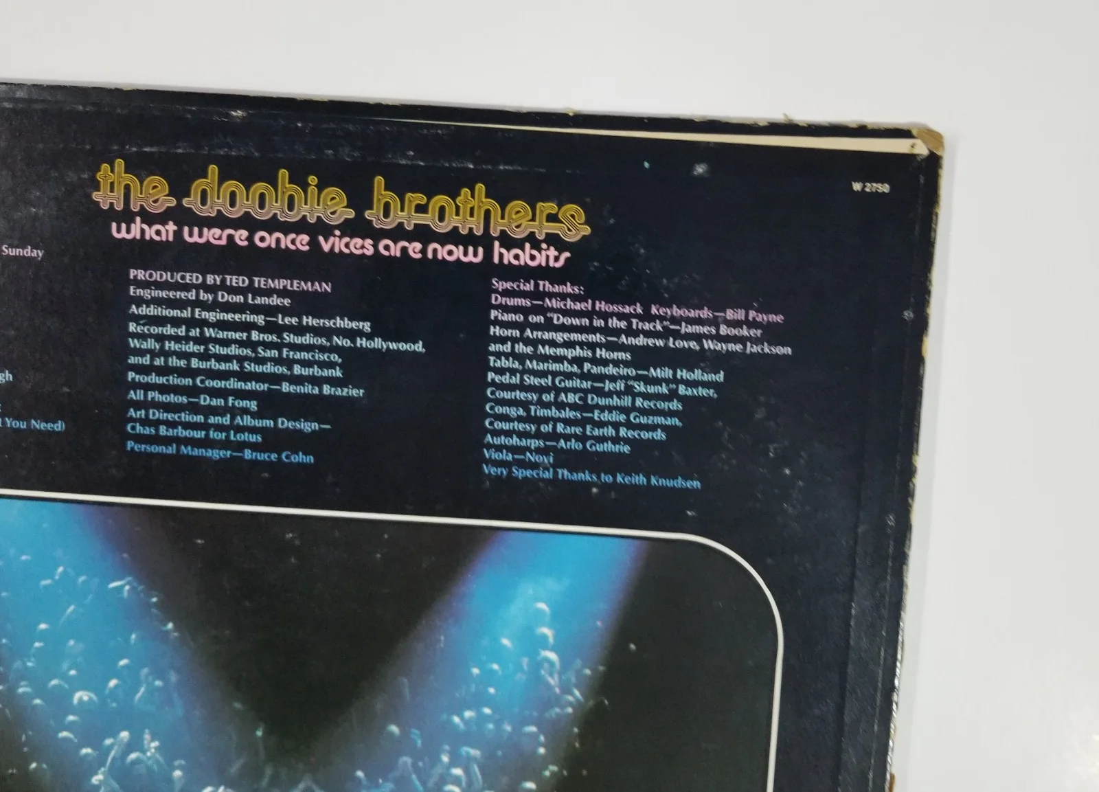 The Doobie Brothers SIGNED What Were Once Vices Are Now Habits Vinyl COA by 4, изображение 3