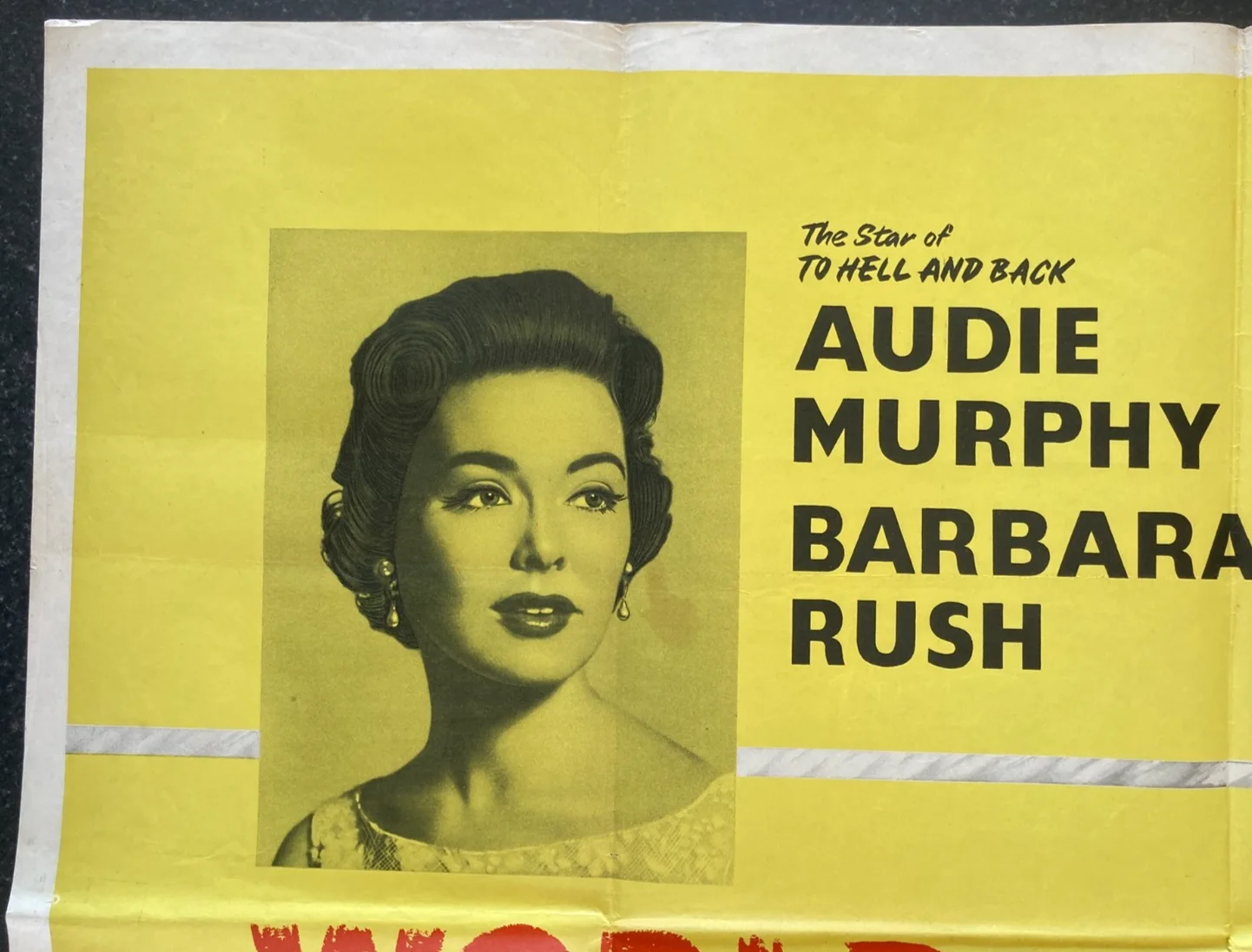 WORLD IN MY CORNER 1956 Original Cinema UK Quad Movie POSTER Audie Murphy Boxing, изображение 5